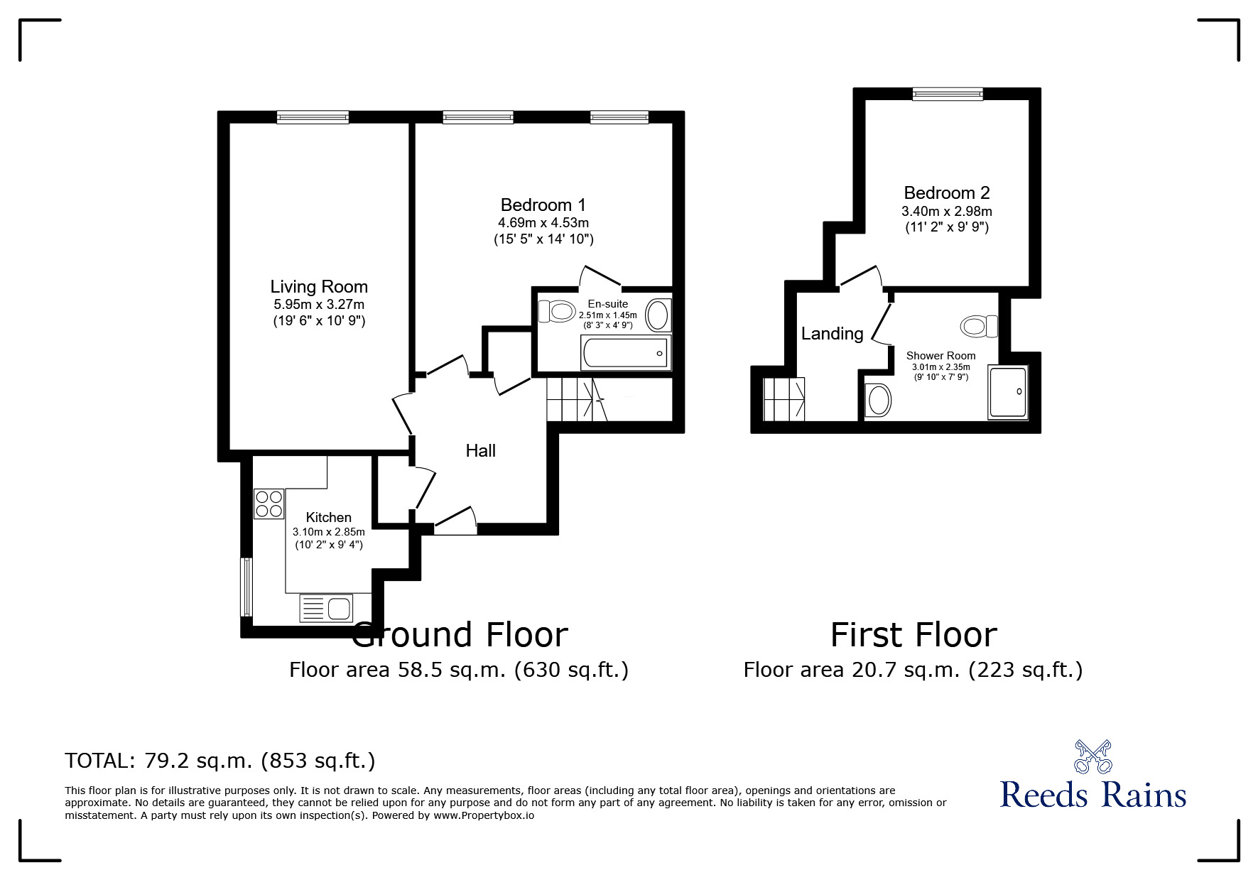 Floorplan of 2 bedroom  Flat to rent, Upper Park Road, Manchester, Greater Manchester, M14