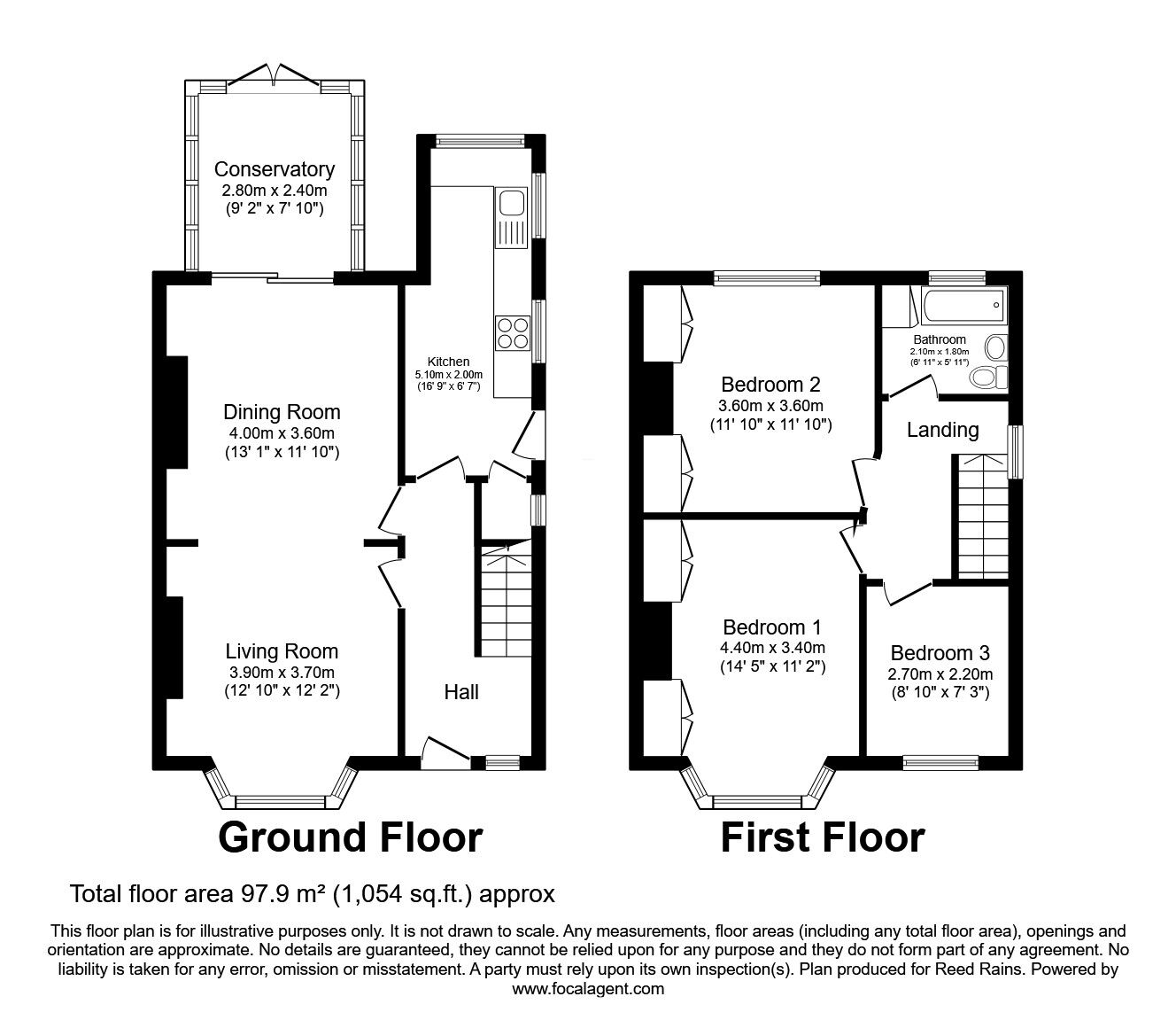 Floorplan of 3 bedroom Semi Detached House for sale, Bentley Road, Manchester, Greater Manchester, M21