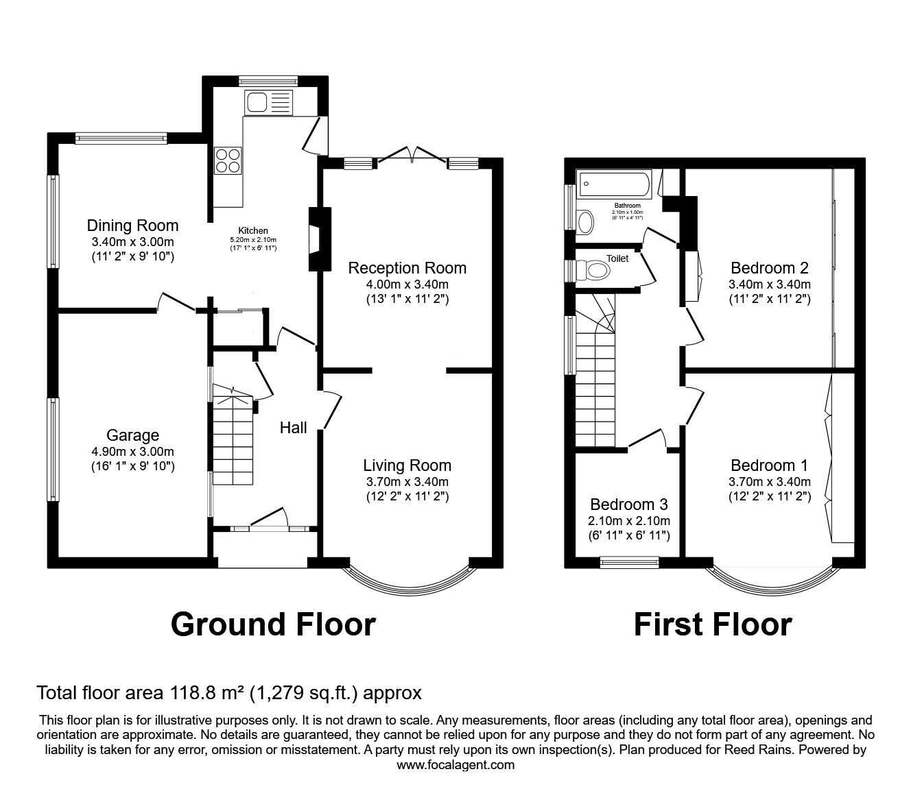 Floorplan of 3 bedroom Detached House for sale, Haughton Drive, Manchester, Greater Manchester, M22