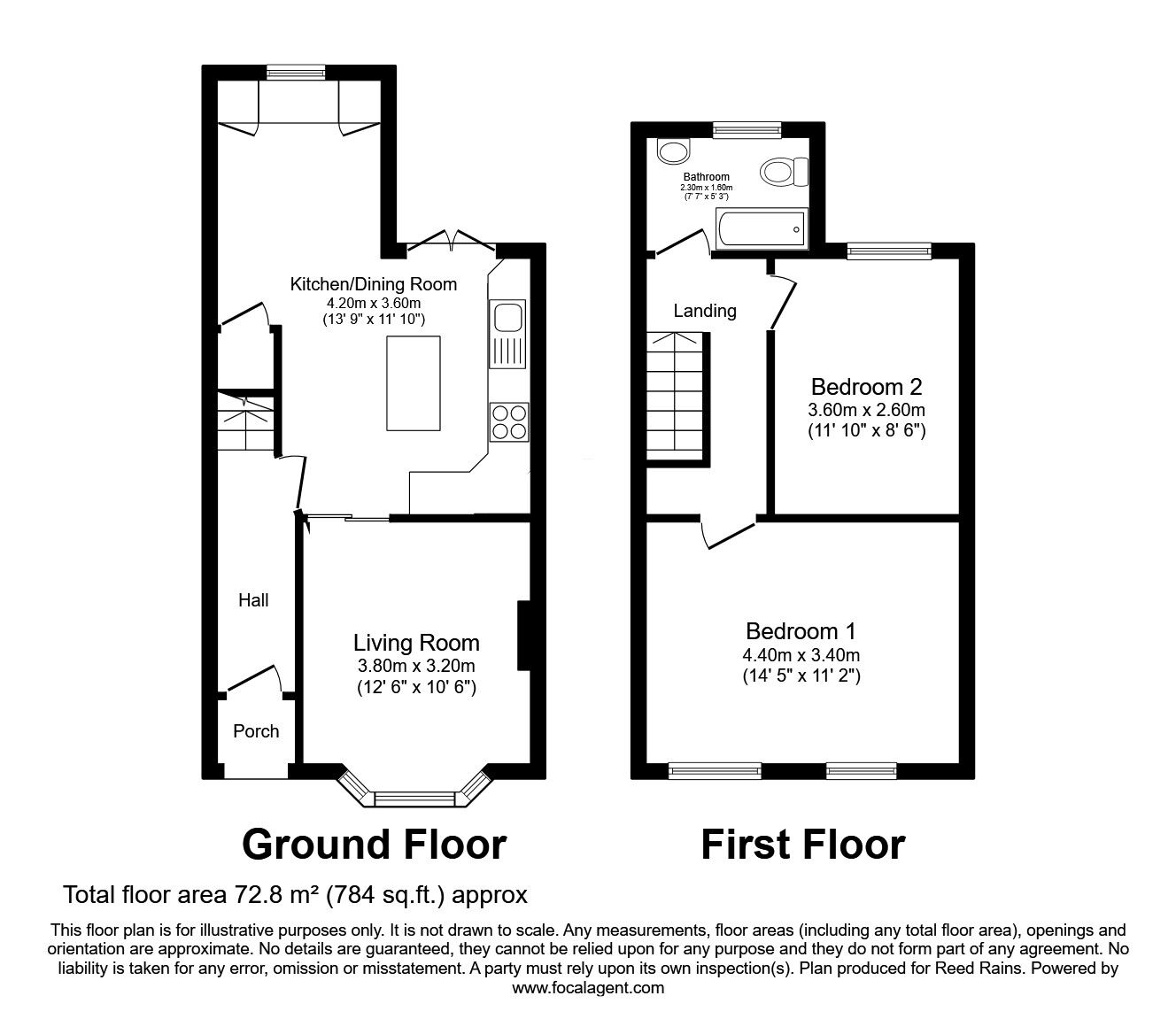 Floorplan of 2 bedroom Mid Terrace House for sale, Livesey Street, Levenshulme, Greater Manchester, M19