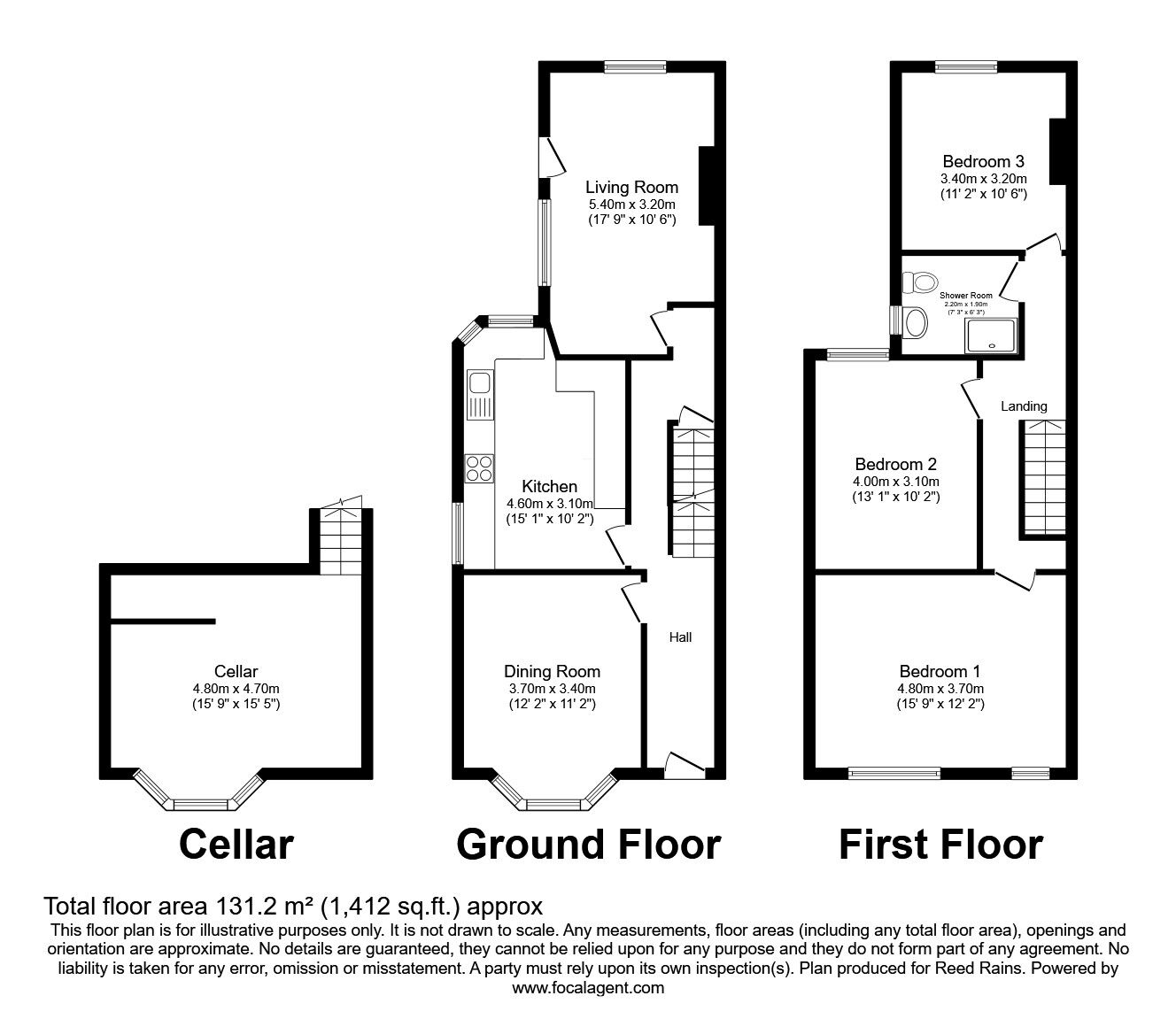 Floorplan of 3 bedroom Semi Detached House for sale, Beech Avenue, Manchester, Greater Manchester, M22