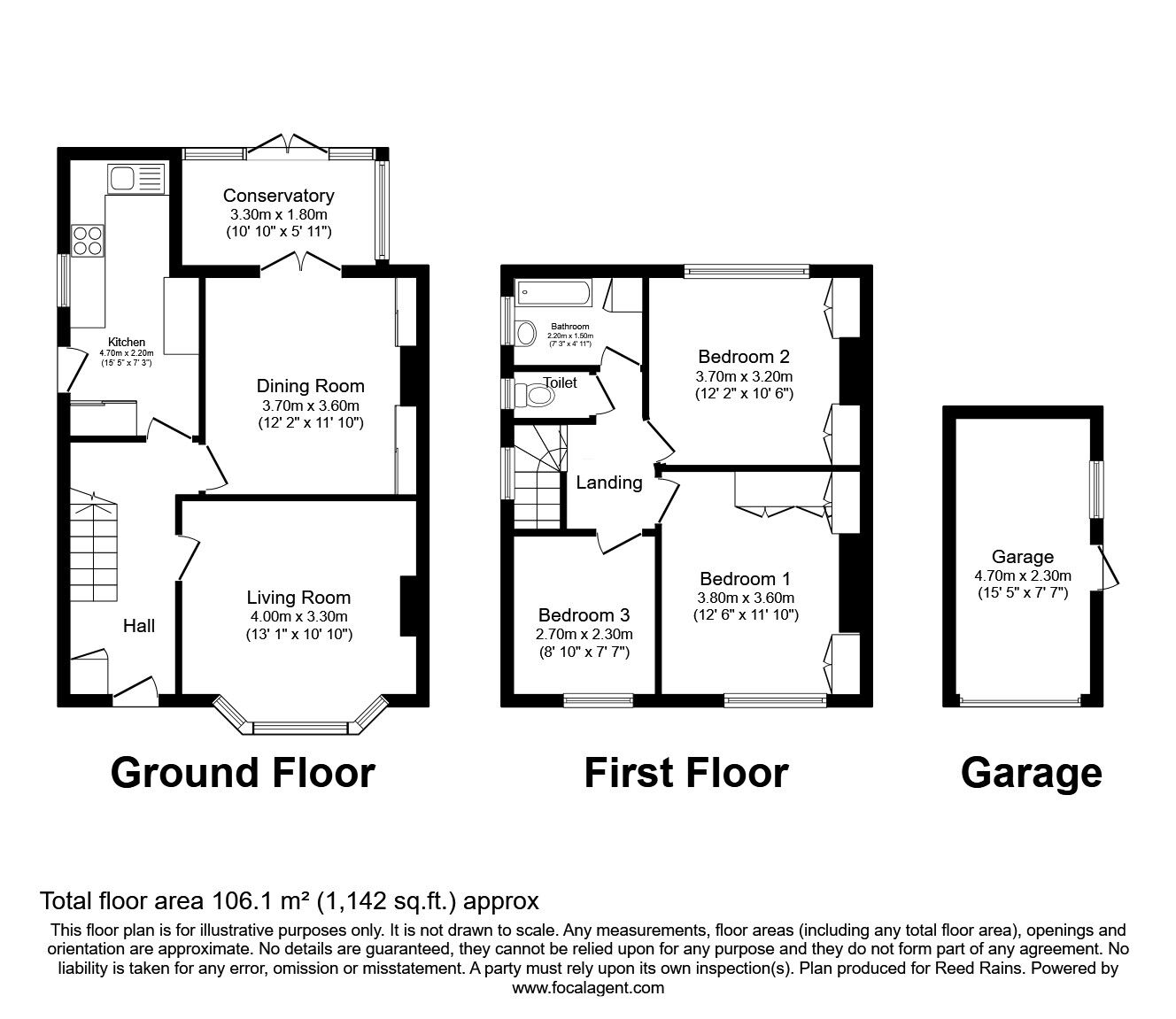 Floorplan of 3 bedroom Semi Detached House for sale, Brookthorpe Avenue, Manchester, Greater Manchester, M19