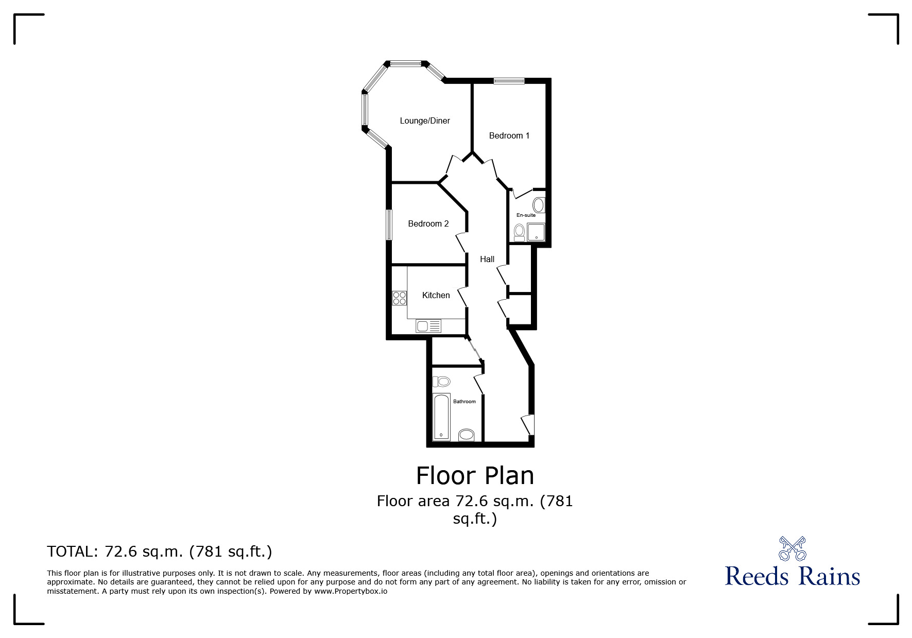 Floorplan of 2 bedroom  Flat to rent, Wilmslow Road, Manchester, Greater Manchester, M20