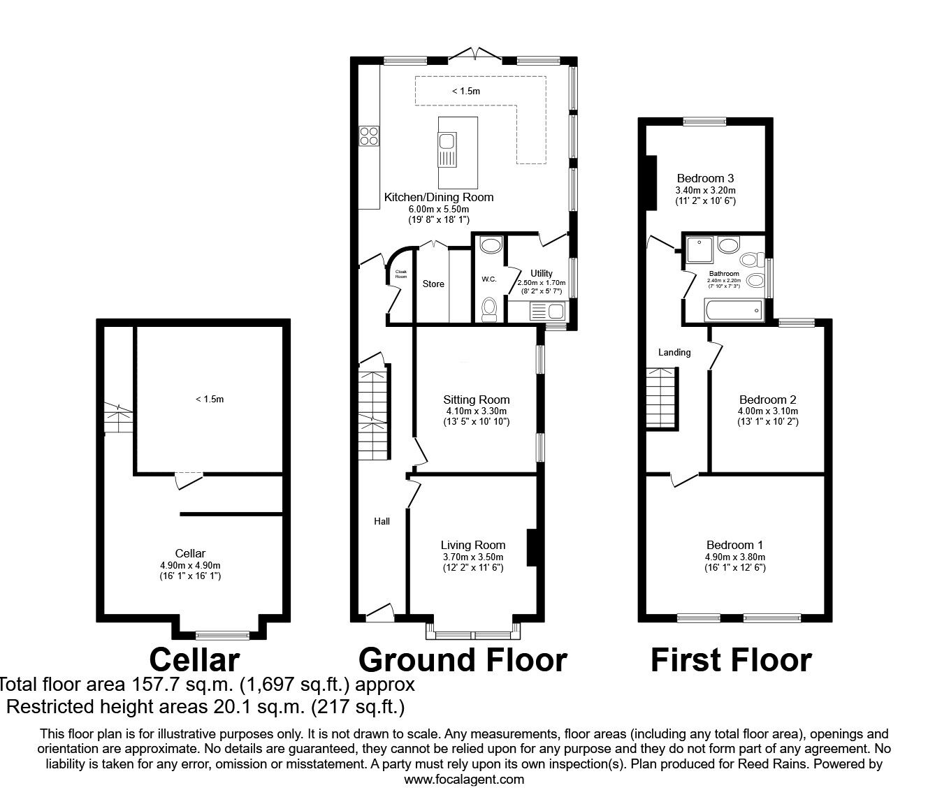 Floorplan of 3 bedroom Semi Detached House for sale, Beech Avenue, Manchester, Greater Manchester, M22