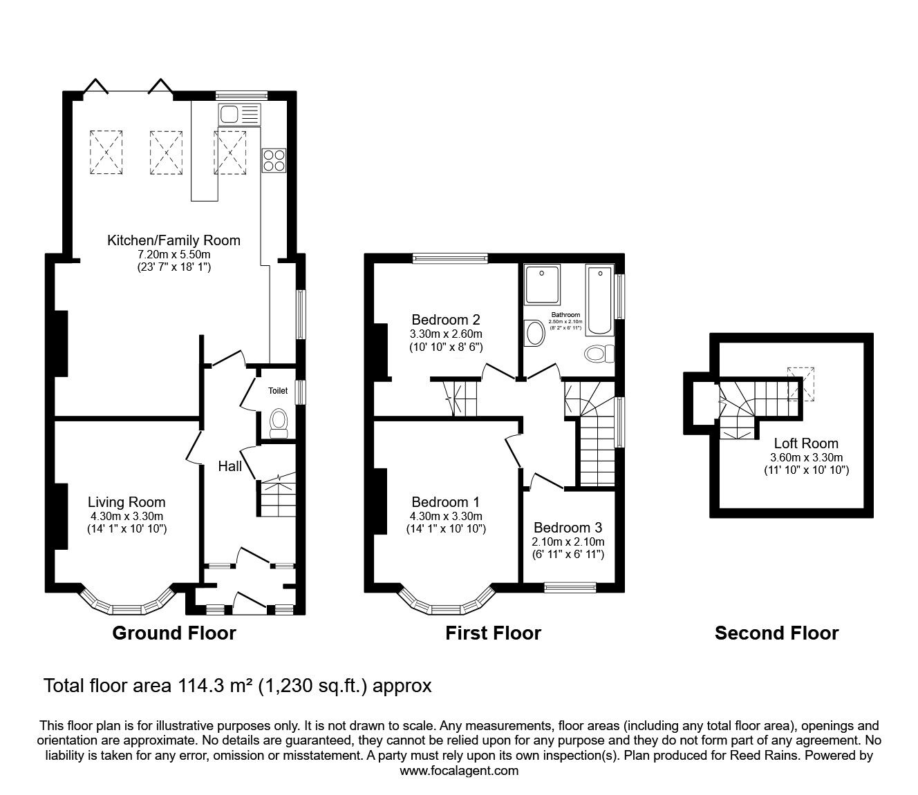 Floorplan of 3 bedroom Semi Detached House for sale, Howard Road, Manchester, Greater Manchester, M22