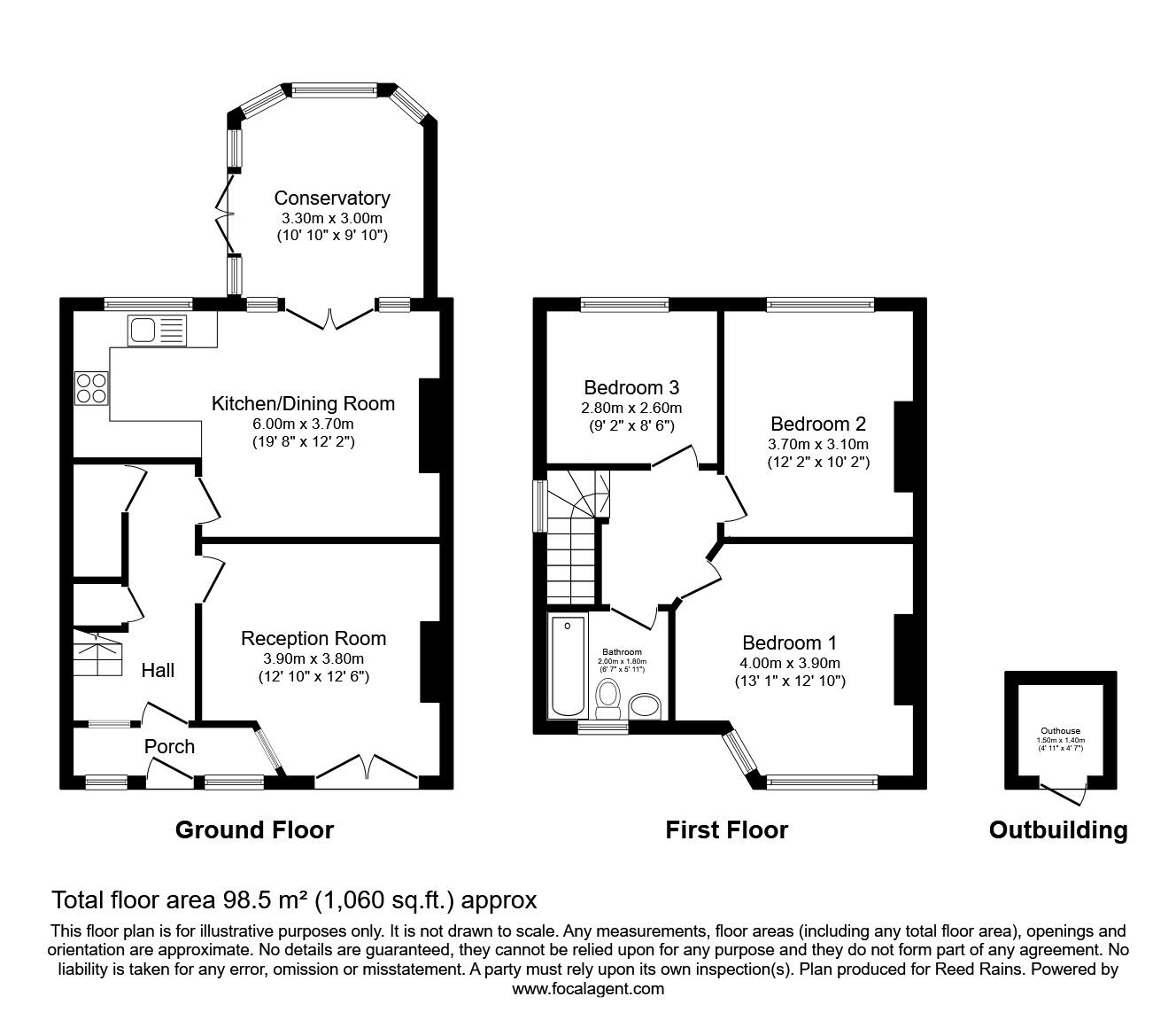 Floorplan of 3 bedroom Semi Detached House for sale, Brocklebank Road, Manchester, Greater Manchester, M14