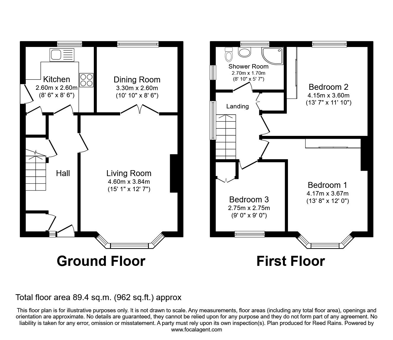 Floorplan of 3 bedroom Semi Detached House for sale, Falcon Way, Dinnington, Sheffield, S25