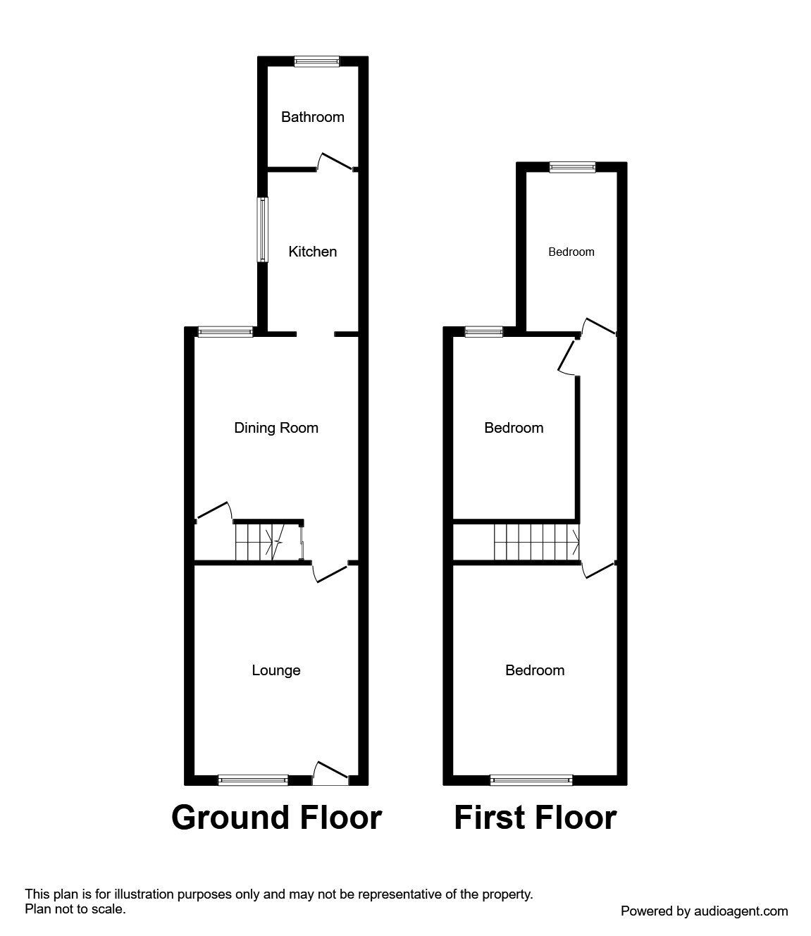 Floorplan of 3 bedroom Mid Terrace House to rent, Silverdales, Dinnington, Sheffield, S25