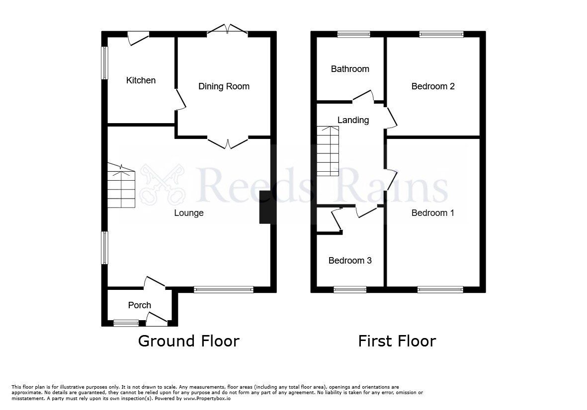 Floorplan of 3 bedroom Semi Detached House for sale, The Oval, North Anston, South Yorkshire, S25