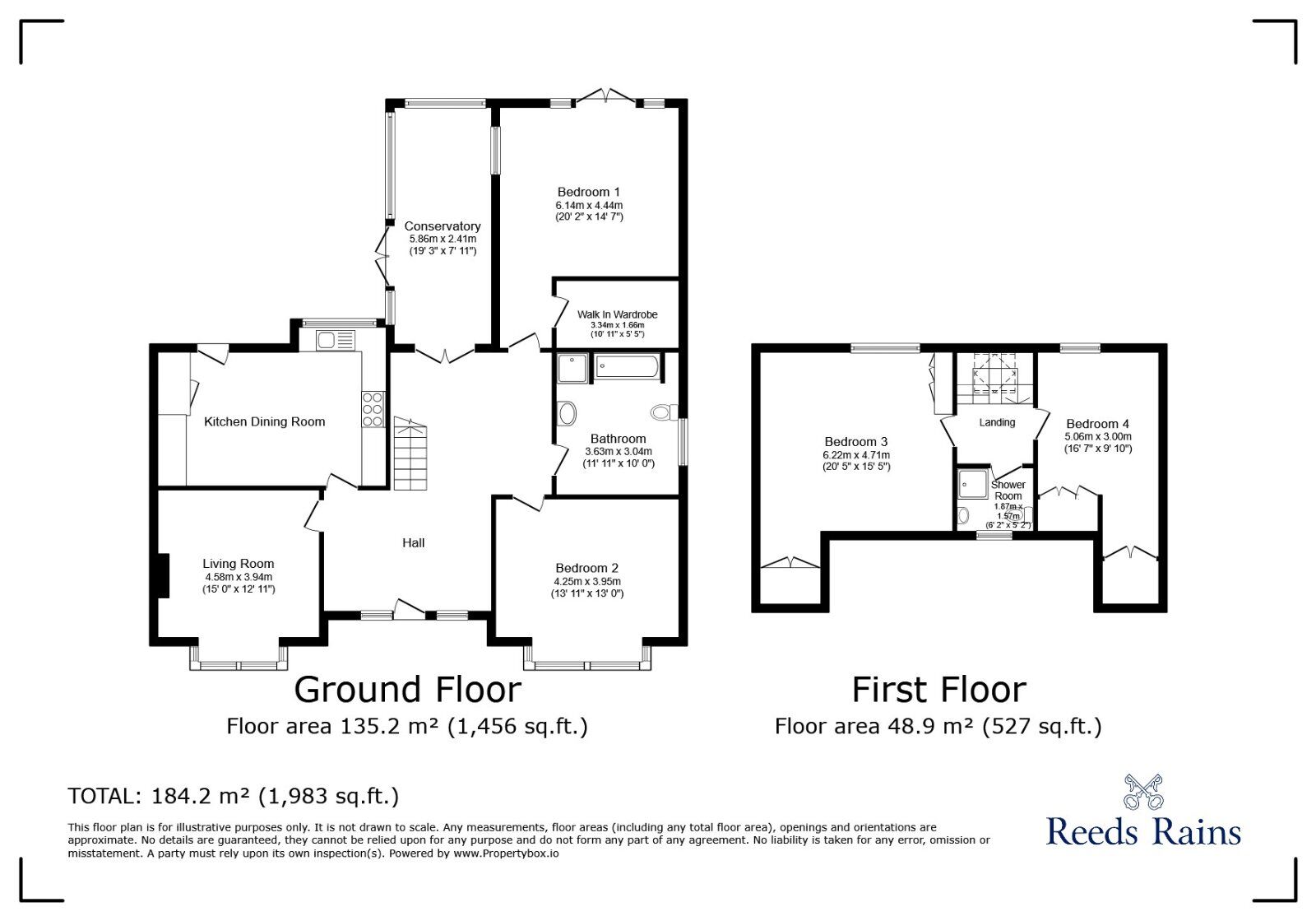 Floorplan of 4 bedroom Detached House to rent, Crowgate, South Anston, South Yorkshire, S25