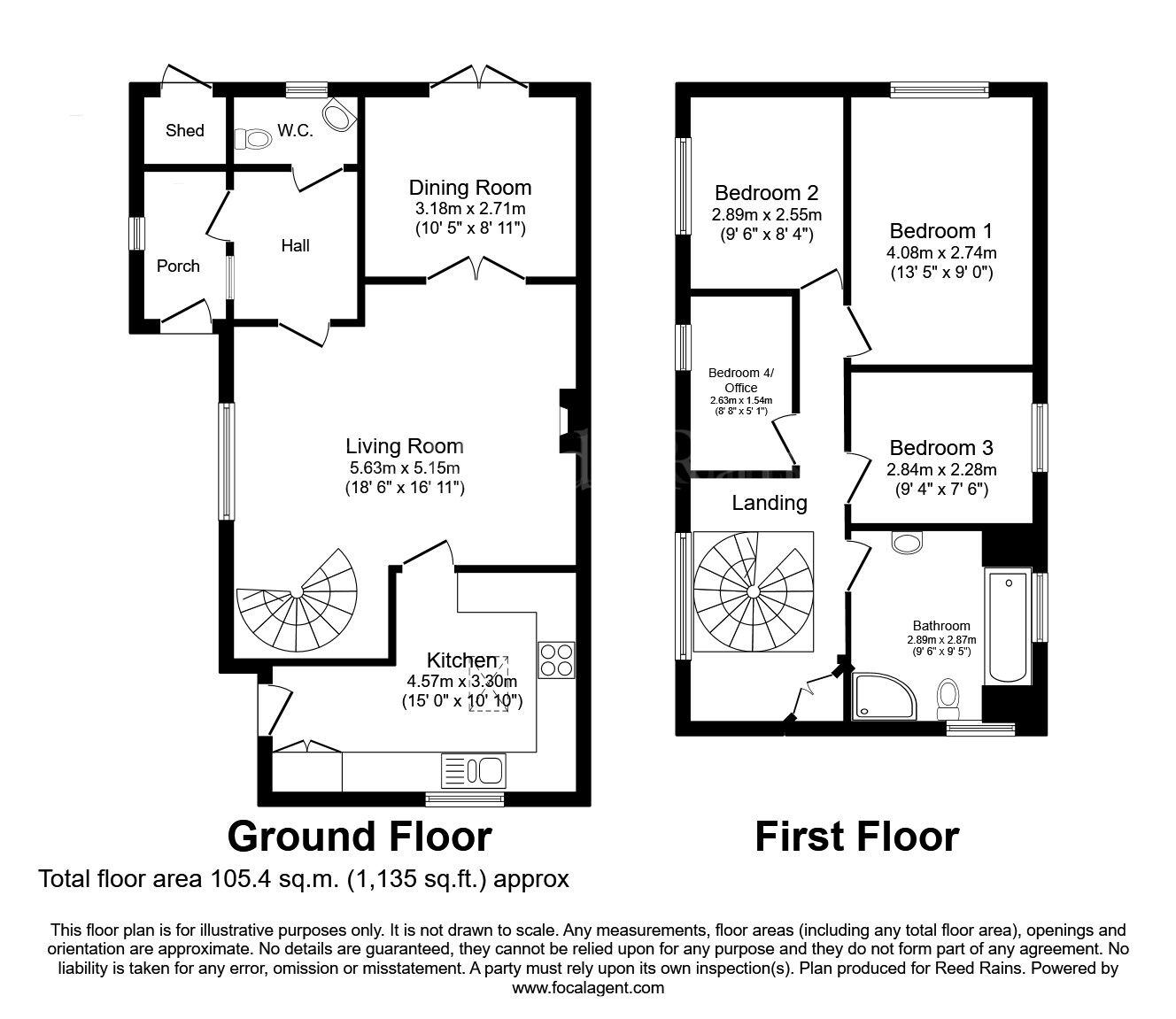 Floorplan of 4 bedroom Detached House for sale, Chapel Walk, South Anston, South Yorkshire, S25