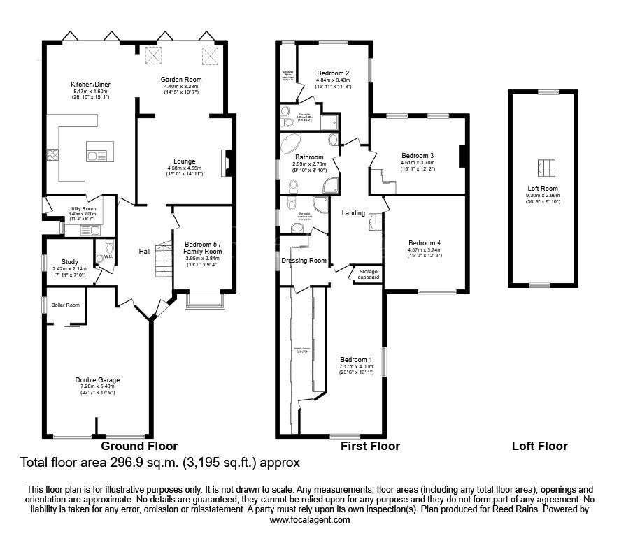 Floorplan of 5 bedroom Detached House for sale, Rowernfields, Dinnington, South Yorkshire, S25