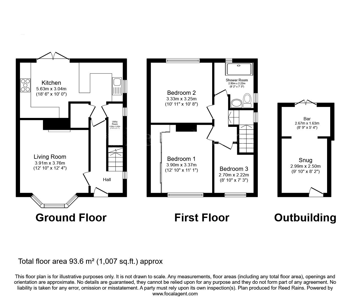 Floorplan of 3 bedroom Semi Detached House for sale, Dinnington Road, Woodsetts, South Yorkshire, S81