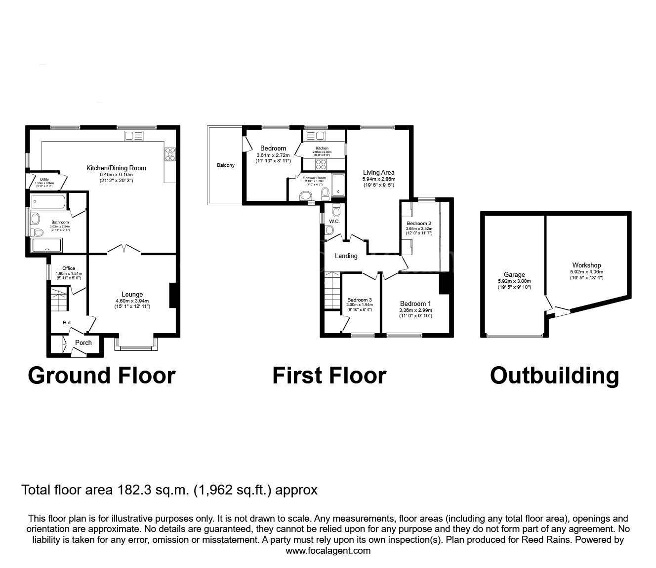 Floorplan of 4 bedroom Semi Detached House for sale, Doncaster Road, Langold, Nottinghamshire, S81