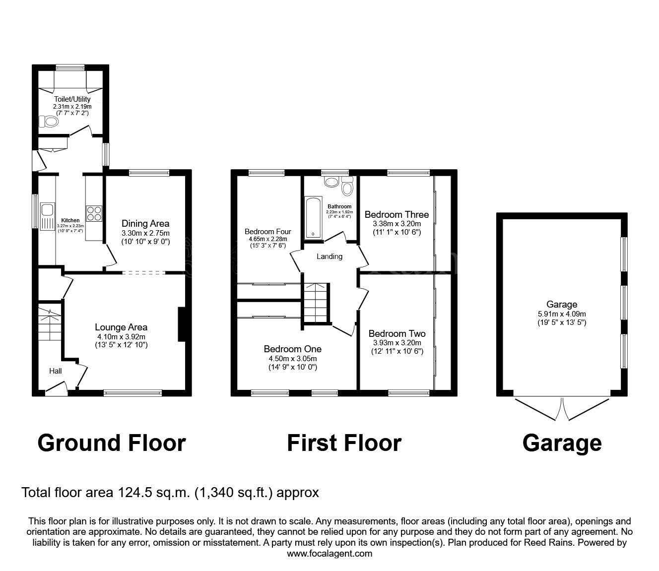 Floorplan of 4 bedroom Semi Detached House for sale, Netherthorpe Way, North Anston, South Yorkshire, S25