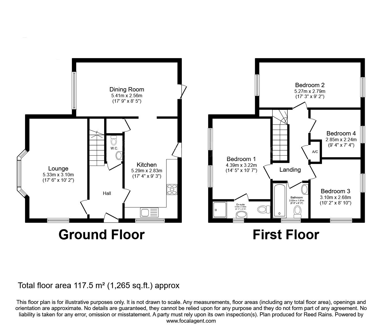 Floorplan of 4 bedroom Detached House for sale, Dettori Mews, Dinnington, South Yorkshire, S25