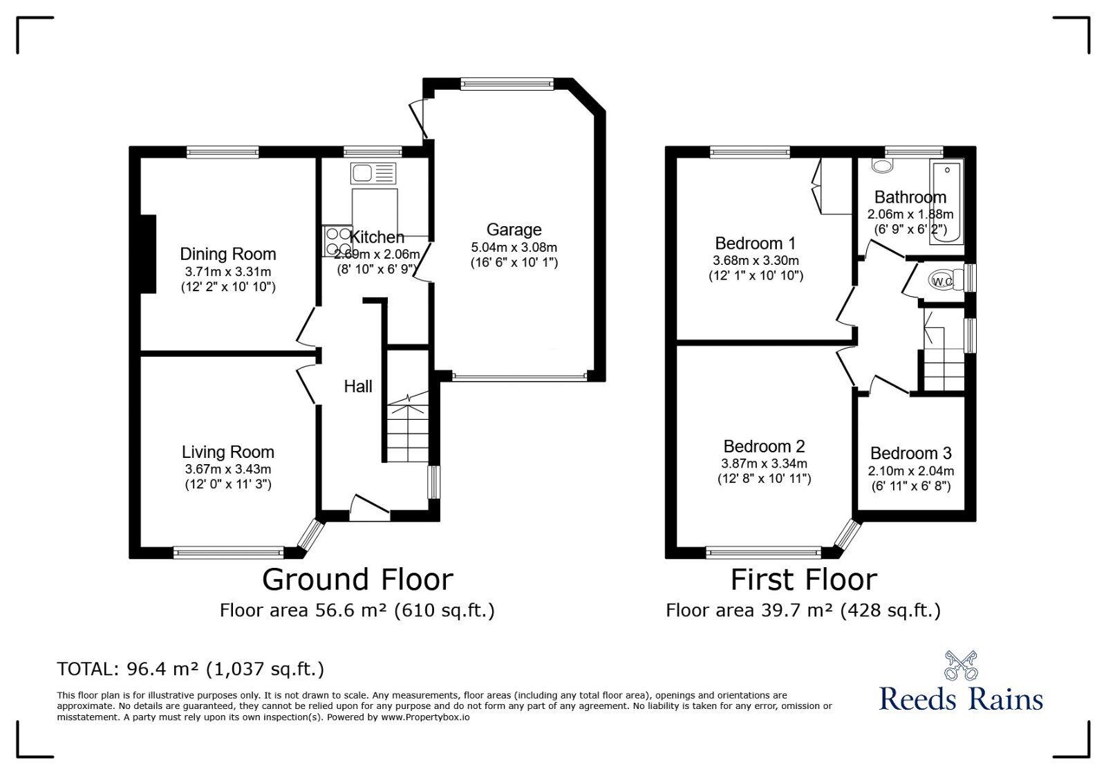 Floorplan of 3 bedroom Semi Detached House to rent, Lodge Lane, Aston, South Yorkshire, S26