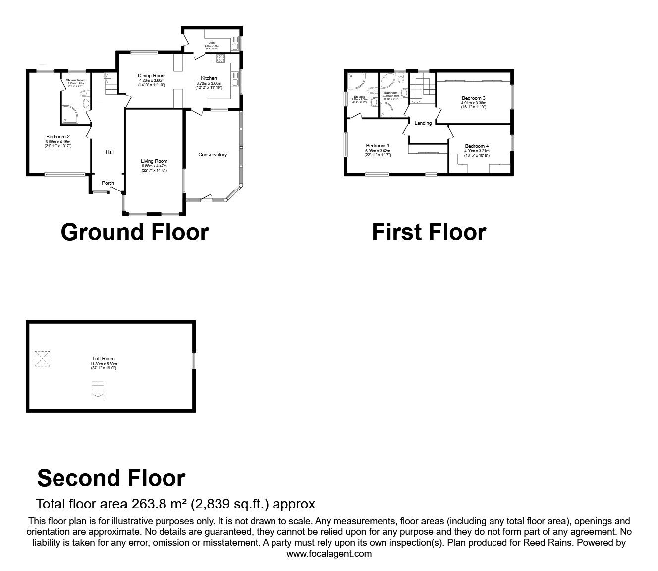 Floorplan of 4 bedroom Detached House for sale, Apple Tree Close, Woodsetts, South Yorkshire, S81