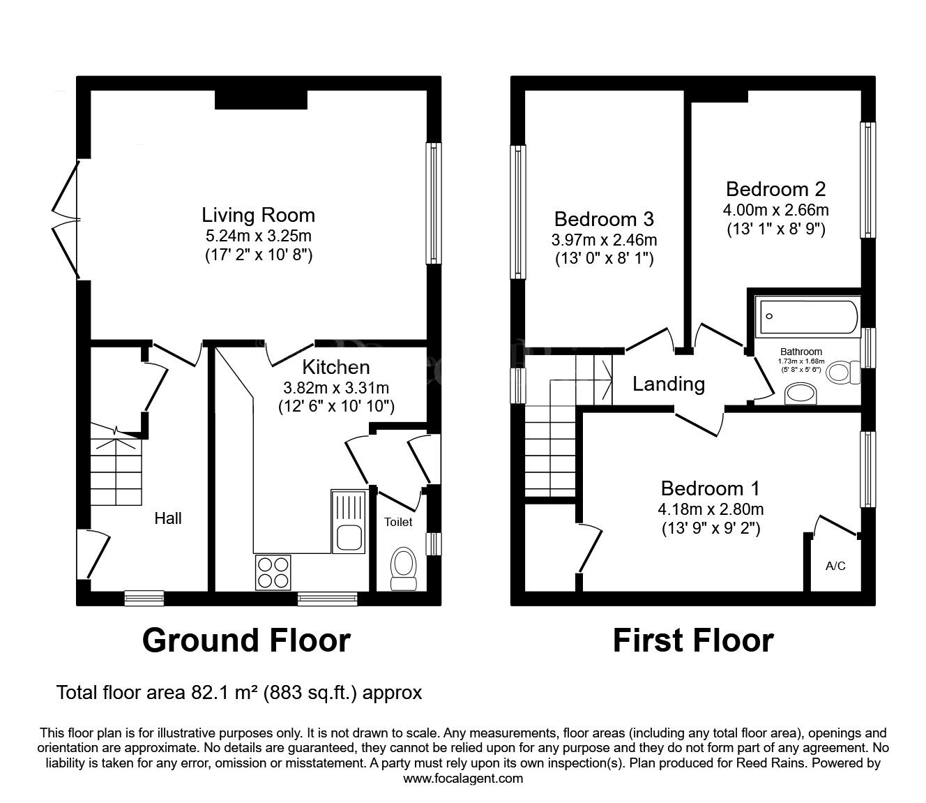 Floorplan of 3 bedroom Semi Detached House for sale, Anston Avenue, Kiveton Park, South Yorkshire, S26