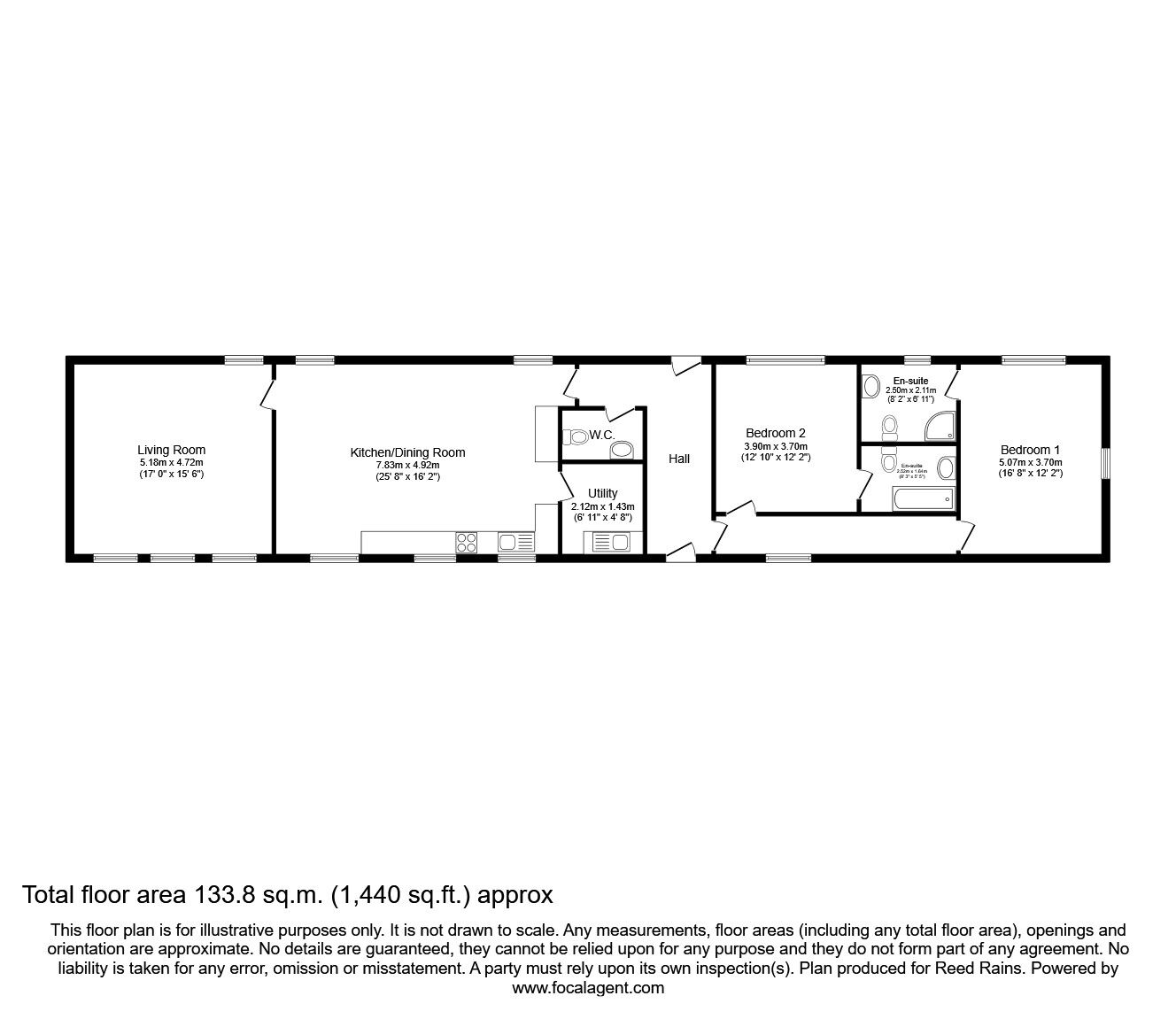 Floorplan of 2 bedroom Semi Detached Property for sale, Burrs Lane, Gildingwells, South Yorkshire, S81