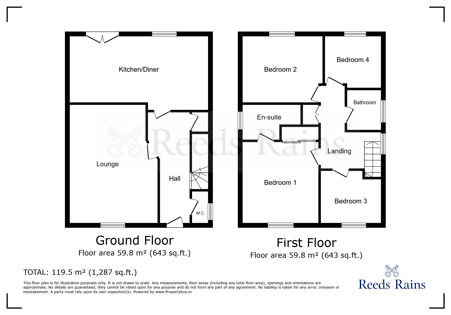 Floorplan of 4 bedroom Detached House for sale, Red Admiral Road, Worksop, Nottinghamshire, S81