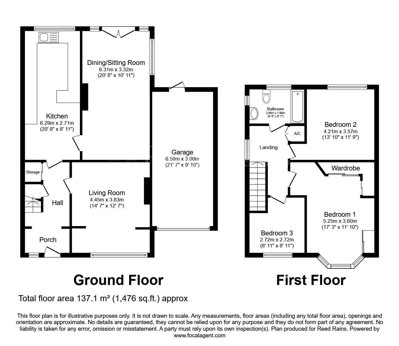 Floorplan of 3 bedroom Detached House for sale, Falcon Way, Dinnington, South Yorkshire, S25