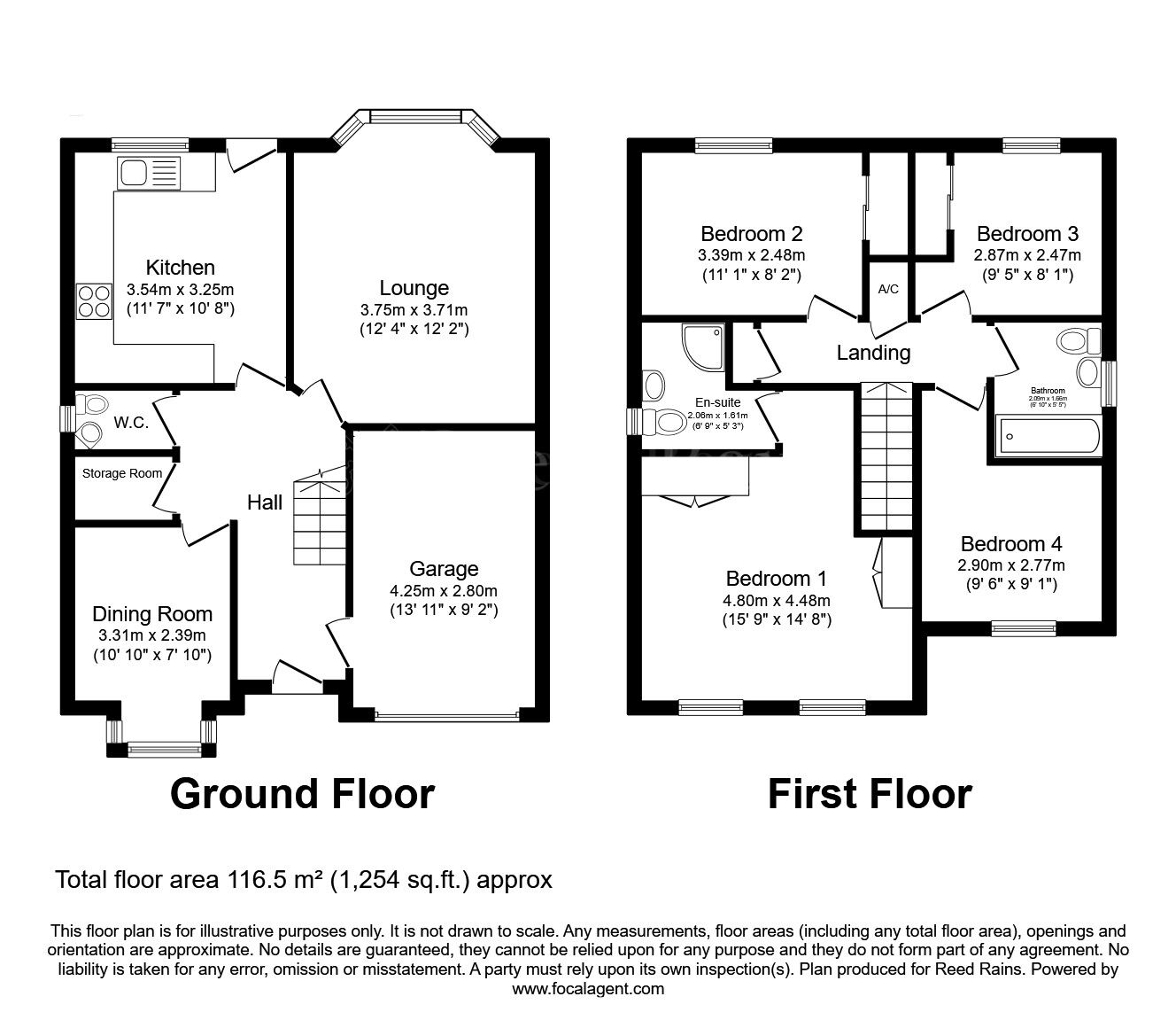 Floorplan of 4 bedroom Detached House for sale, Stoneleigh Close, Dinnington, South Yorkshire, S25