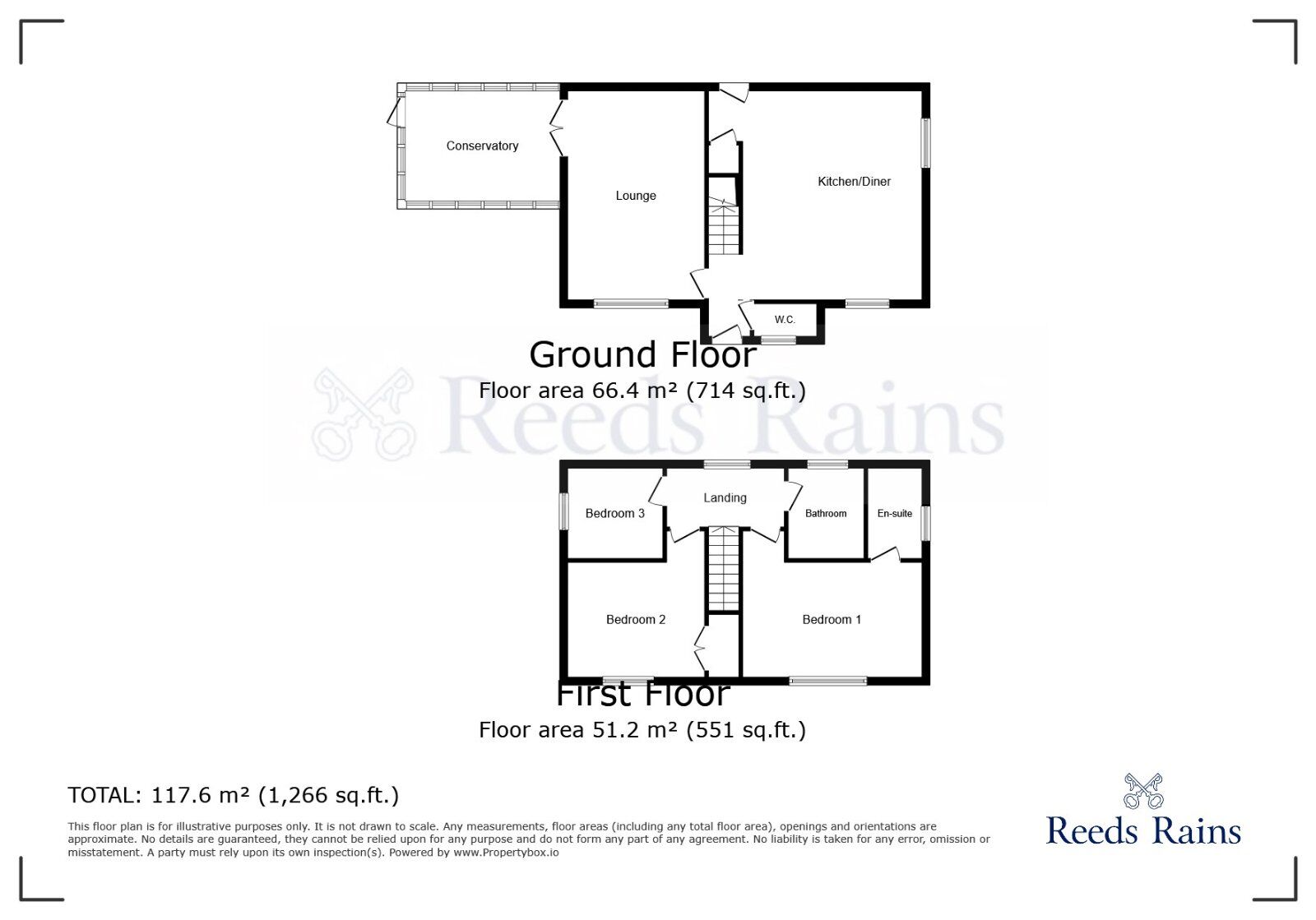 Floorplan of 3 bedroom Detached House for sale, Euston Way, Dinnington, South Yorkshire, S25