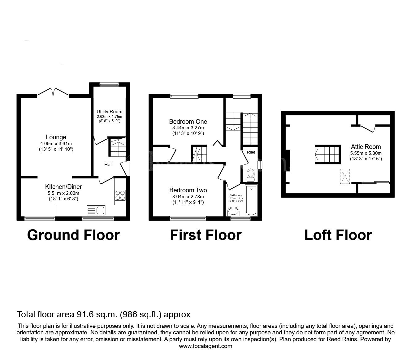 Floorplan of 2 bedroom Semi Detached House for sale, Eastwood Avenue, North Anston, South Yorkshire, S25