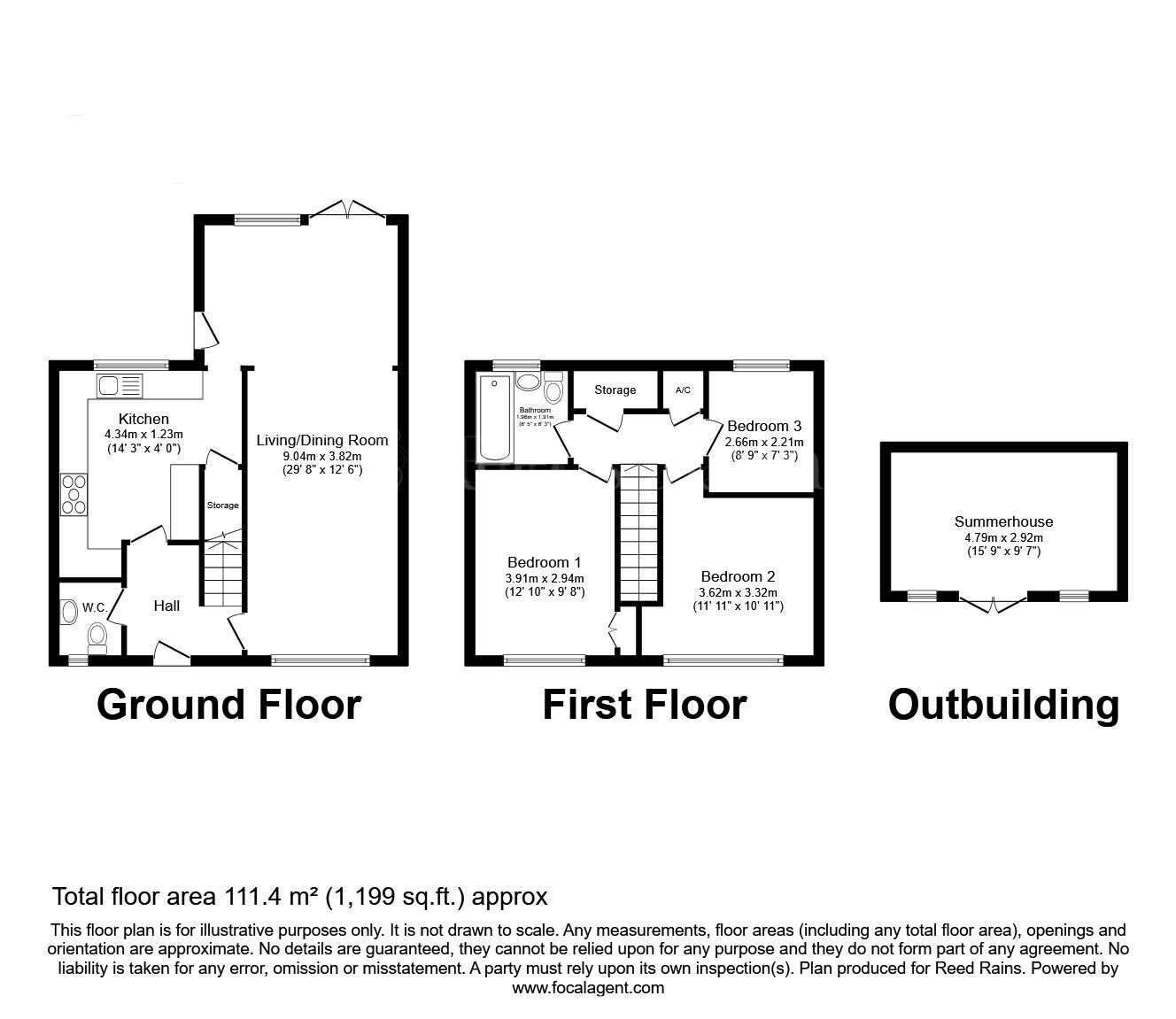 Floorplan of 3 bedroom Semi Detached House for sale, Milton Road, Dinnington, South Yorkshire, S25