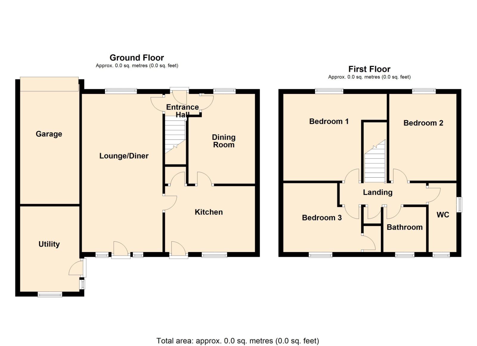 Floorplan of 3 bedroom Detached House for sale, Goodison Boulevard, Bessacarr, Doncaster, DN4