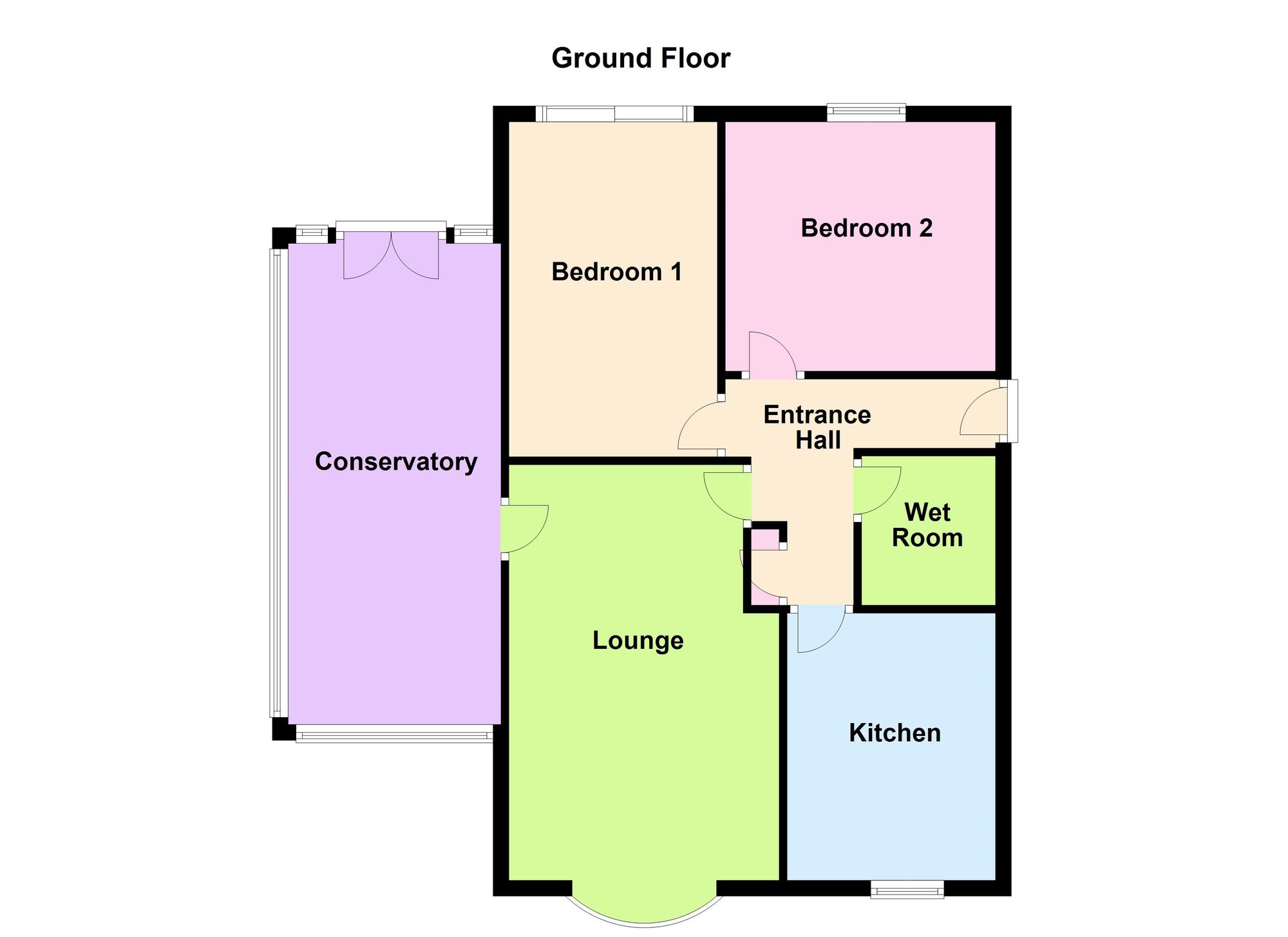 Floorplan of 2 bedroom Detached Bungalow for sale, Pine hall Road, Barnby Dun, Doncaster, DN3