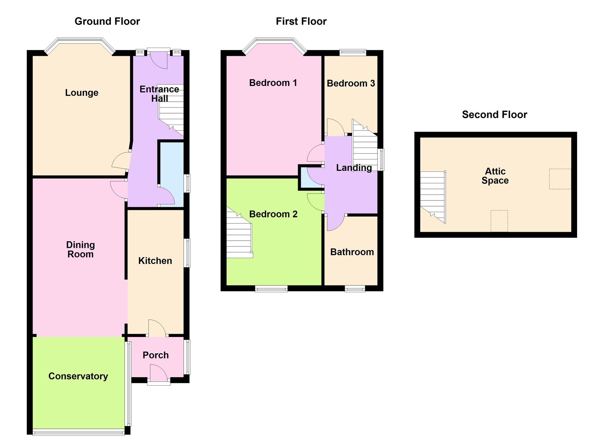 Floorplan of 3 bedroom Semi Detached House for sale, Sprotbrough Road, Doncaster, South Yorkshire, DN5