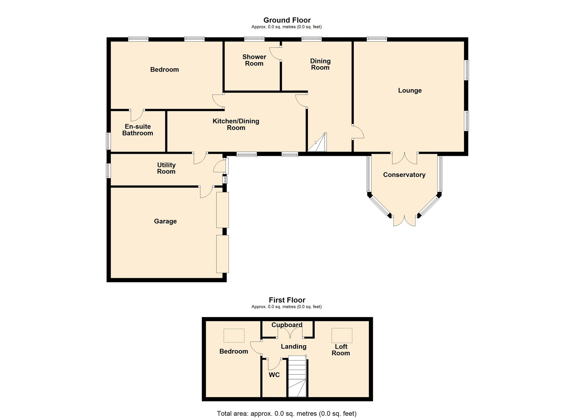 Floorplan of 2 bedroom Detached Bungalow for sale, Little Lane, Sprotbrough, South Yorkshire, DN5