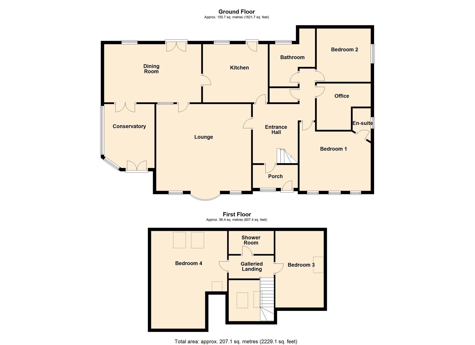 Floorplan of 4 bedroom Detached Bungalow for sale, Melton Road, Sprotbrough, South Yorkshire, DN5