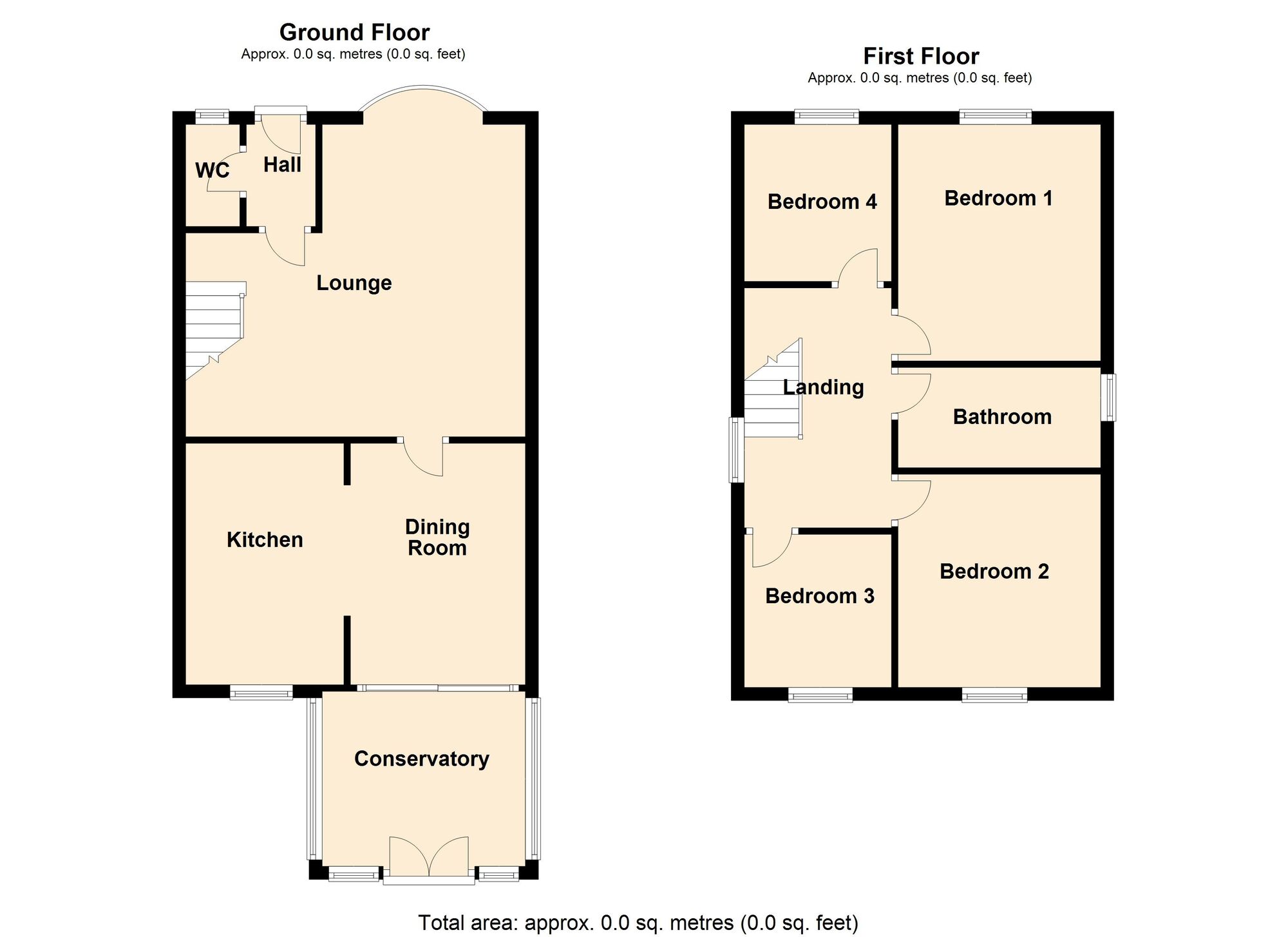 Floorplan of 4 bedroom Detached House for sale, Crossfield House Close, Skellow, South Yorkshire, DN6