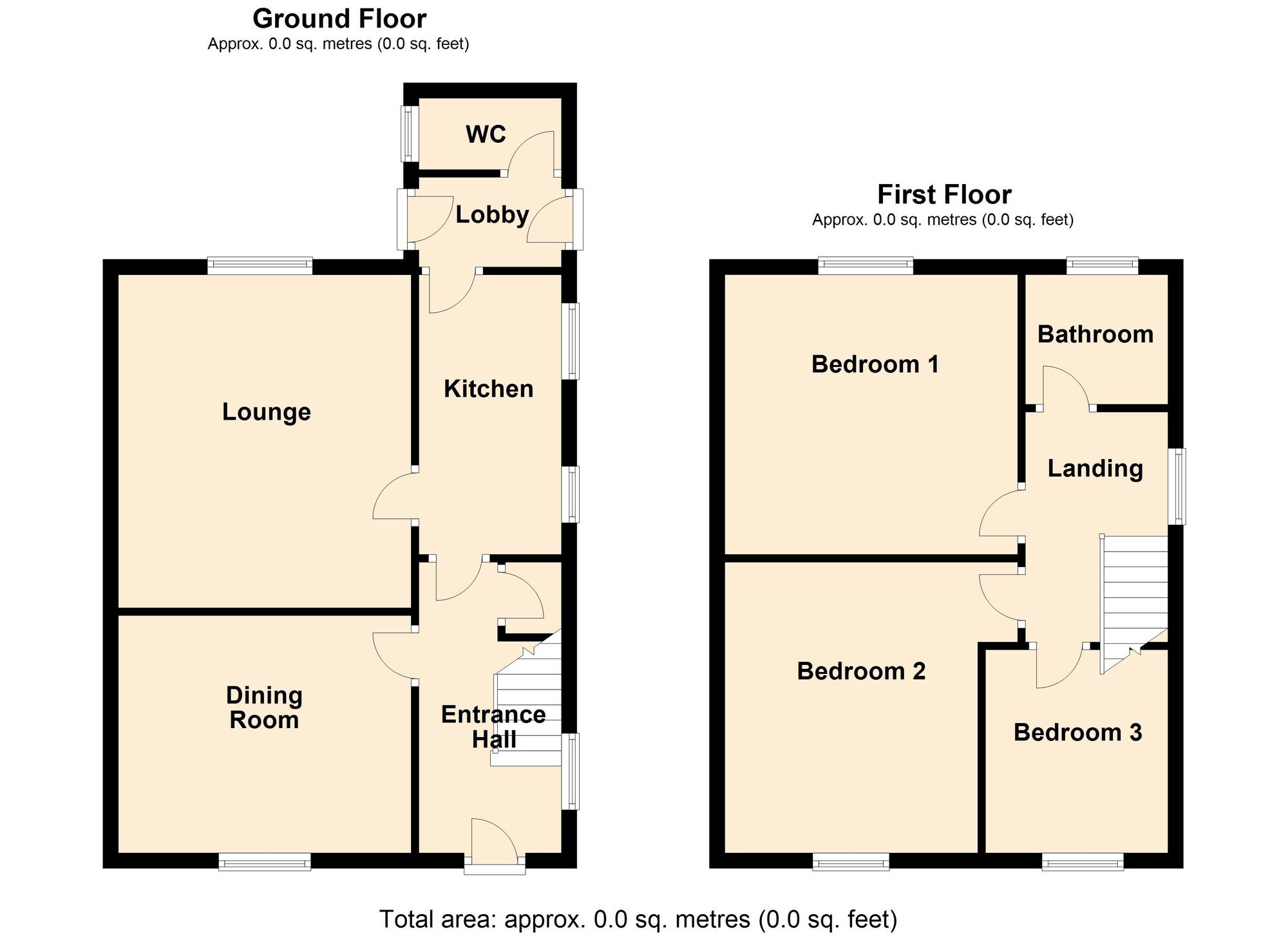 Floorplan of 3 bedroom Semi Detached House for sale, Long Edge Lane, Scawthorpe, Doncaster, DN5