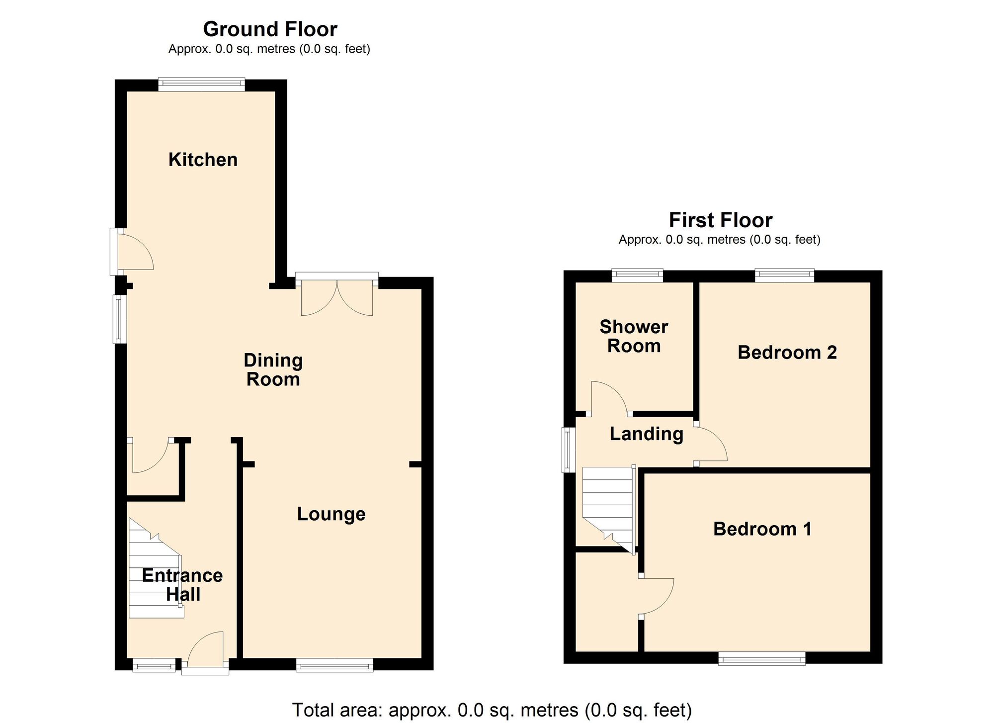 Floorplan of 2 bedroom Semi Detached House for sale, Rowena Drive, Scawsby, Doncaster, DN5