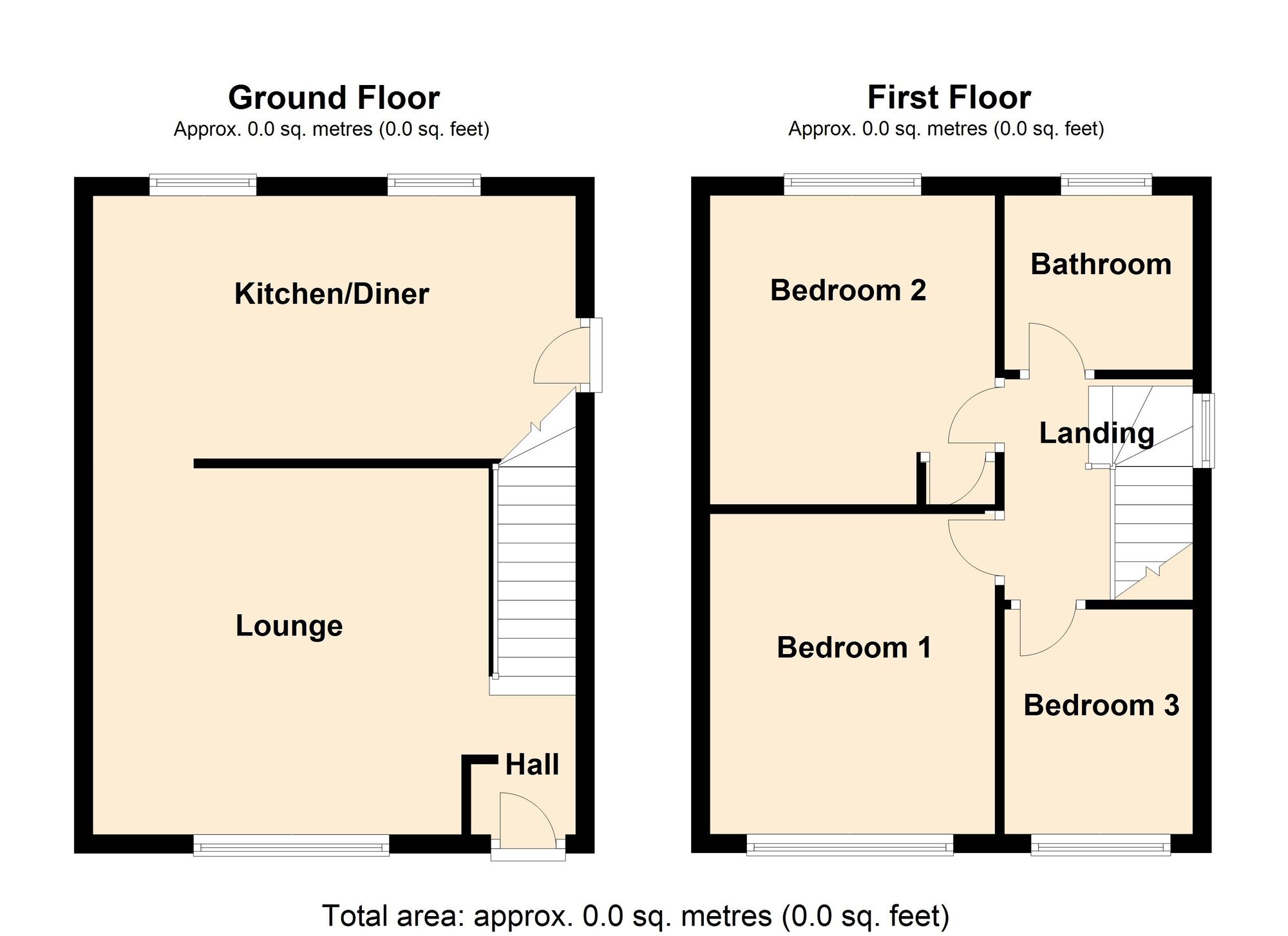 Floorplan of 3 bedroom Semi Detached House for sale, Dirleton Drive, Warmsworth, Doncaster, DN4