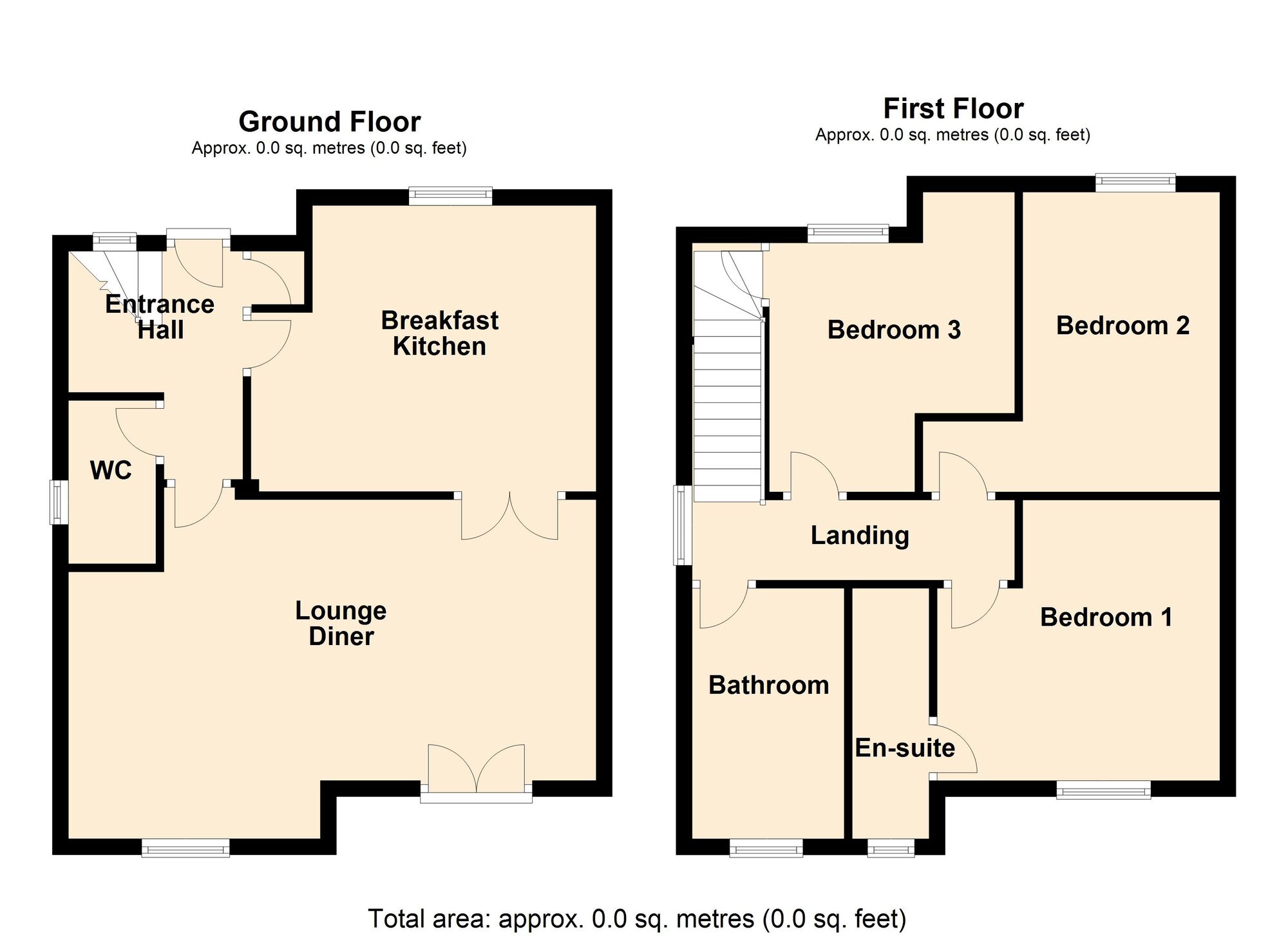 Floorplan of 3 bedroom Semi Detached House for sale, Dale View, Armthorpe, South Yorkshire, DN3