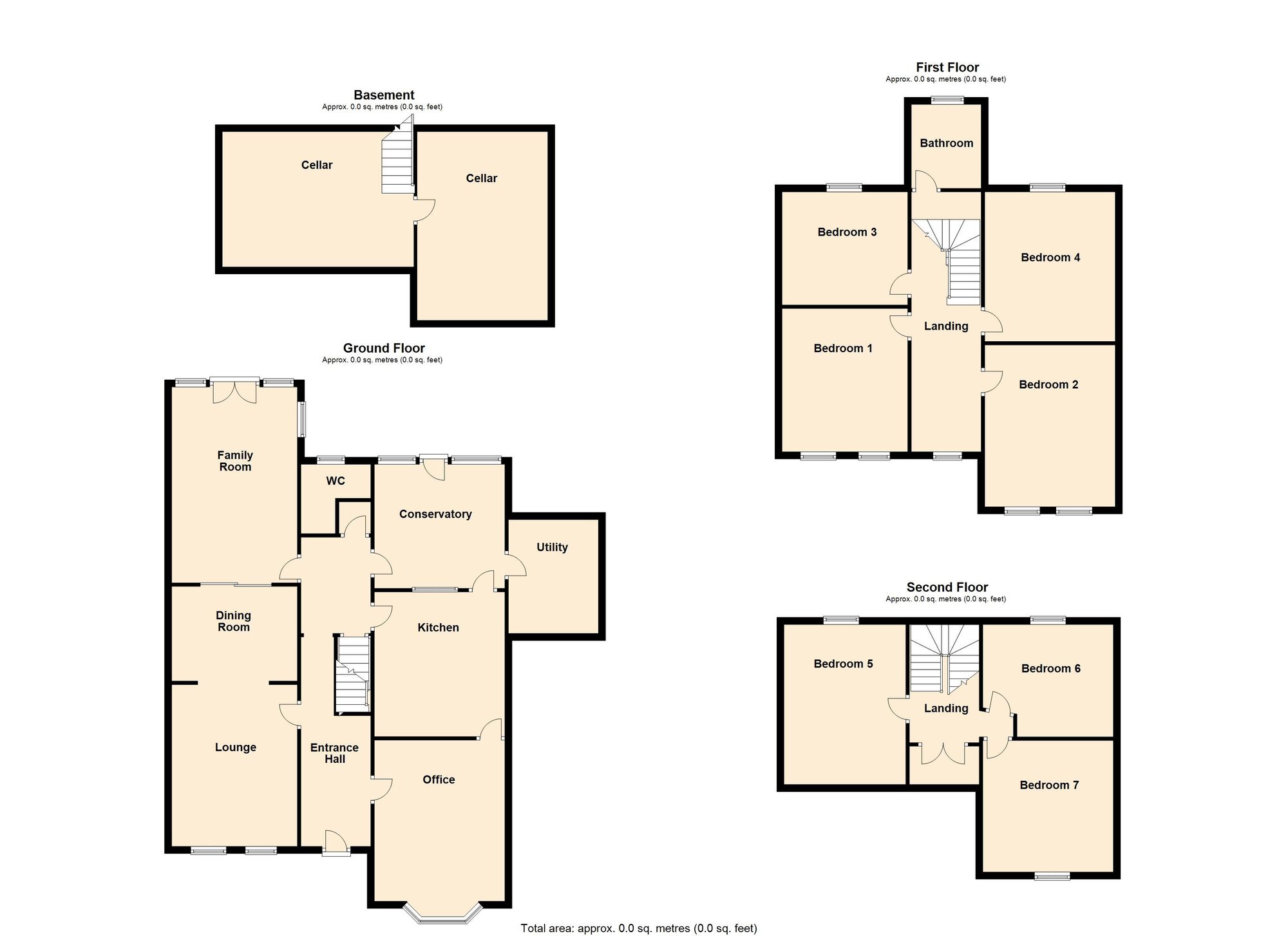 Floorplan of 7 bedroom Detached House for sale, Tickhill Road, Balby, Doncaster, DN4