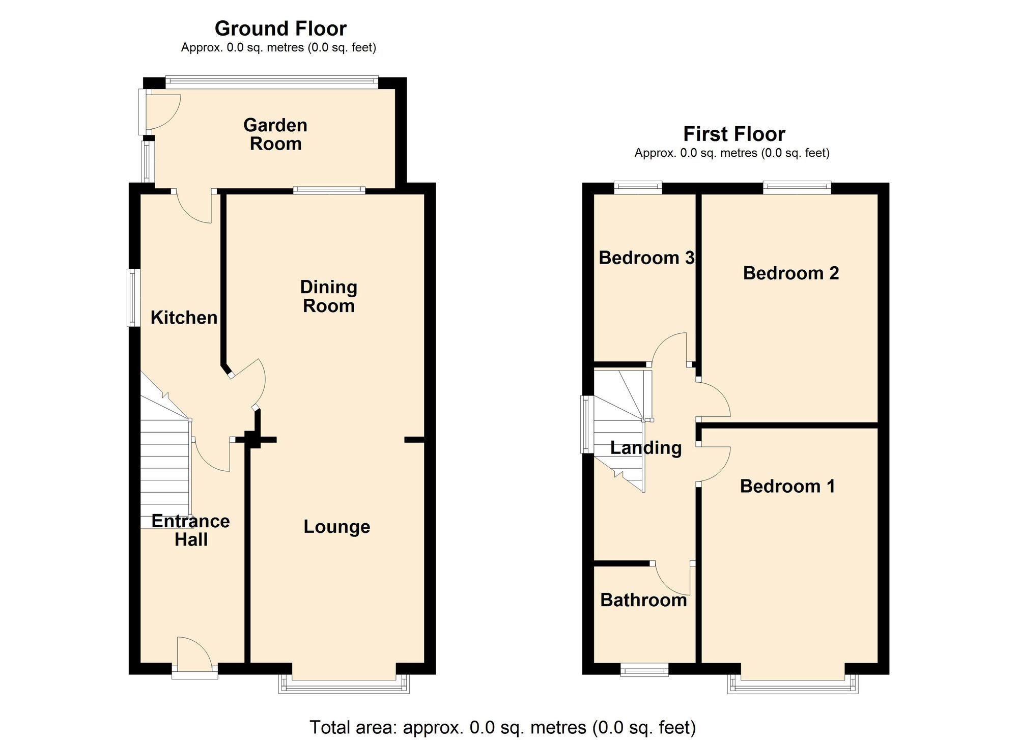 Floorplan of 3 bedroom Semi Detached House for sale, Fairfield Road, Off York Road, Doncaster, DN5