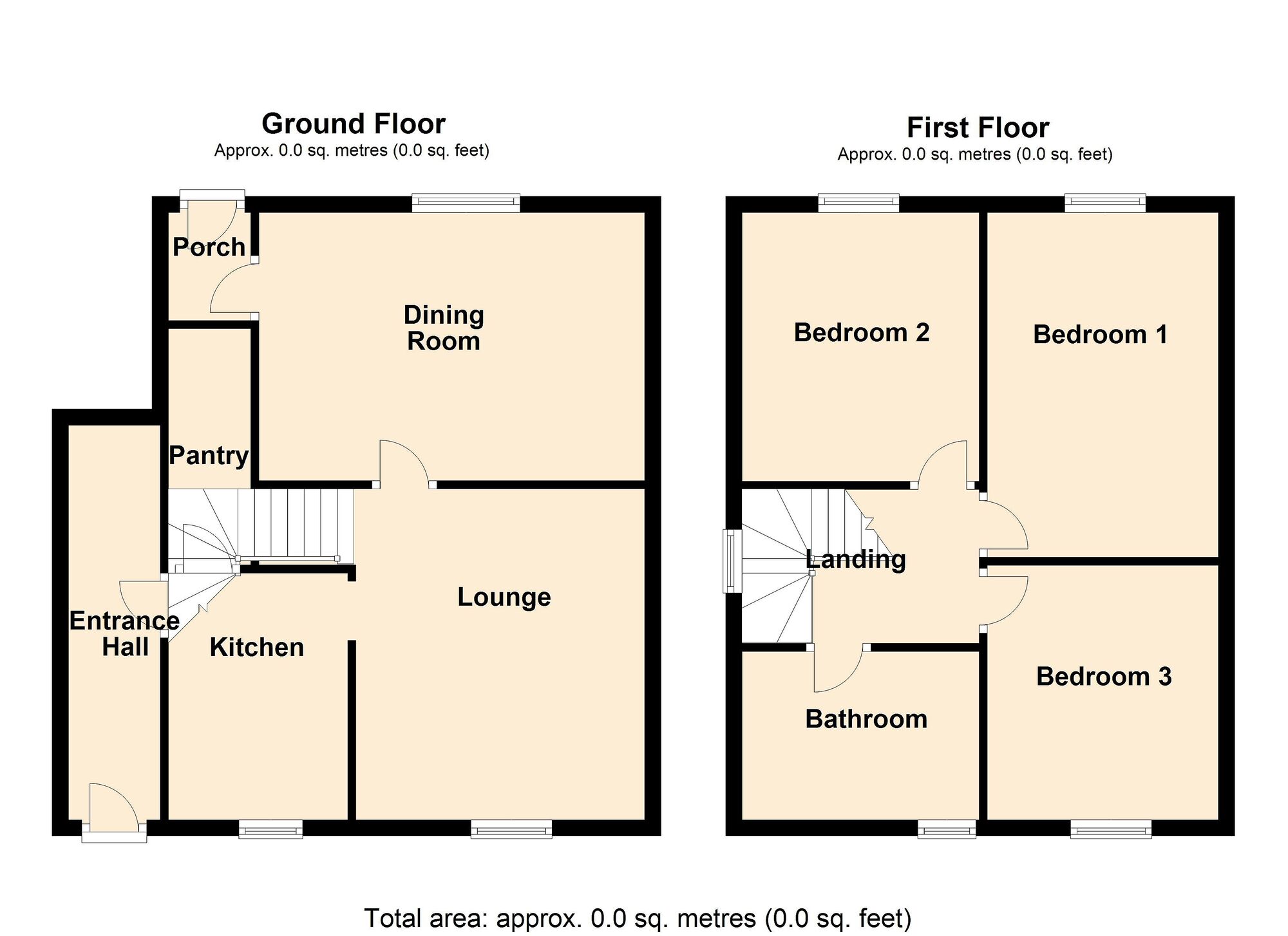 Floorplan of 3 bedroom End Terrace House for sale, The Crescent, Woodlands, South Yorkshire, DN6