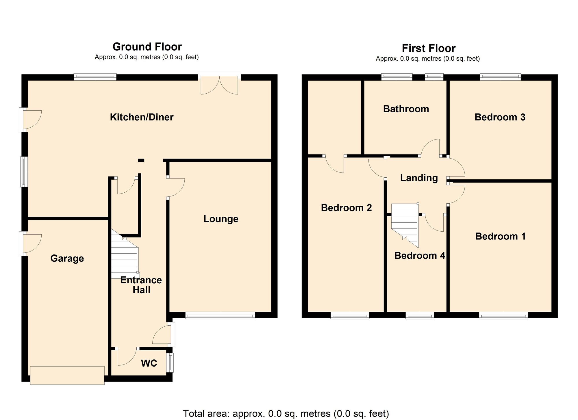 Floorplan of 4 bedroom Detached House for sale, 6 Field House Road, Sprotbrough Doncater, DN5