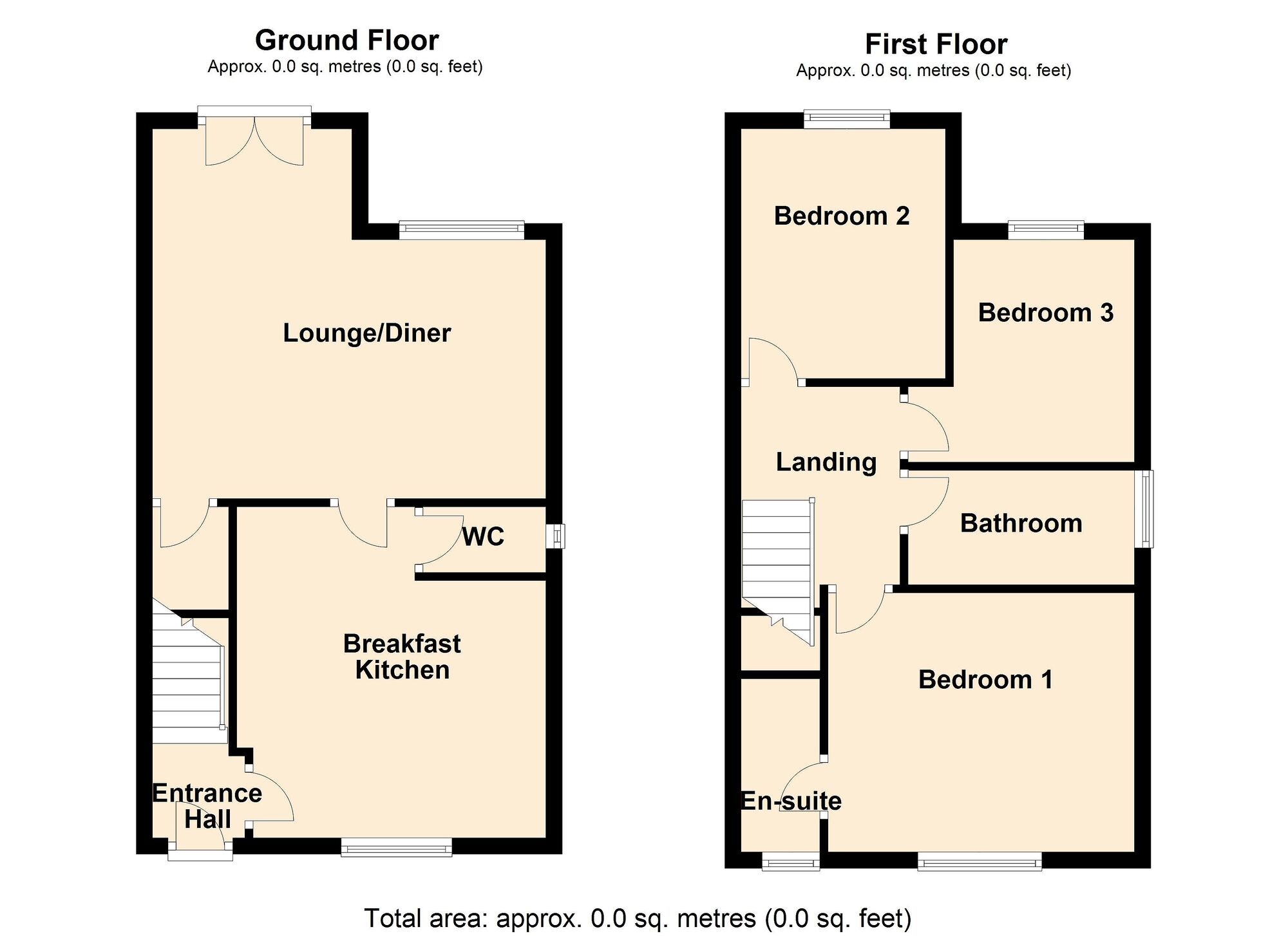 Floorplan of 3 bedroom Semi Detached House for sale, Hutton Court, Armthorpe, Doncaster, DN3