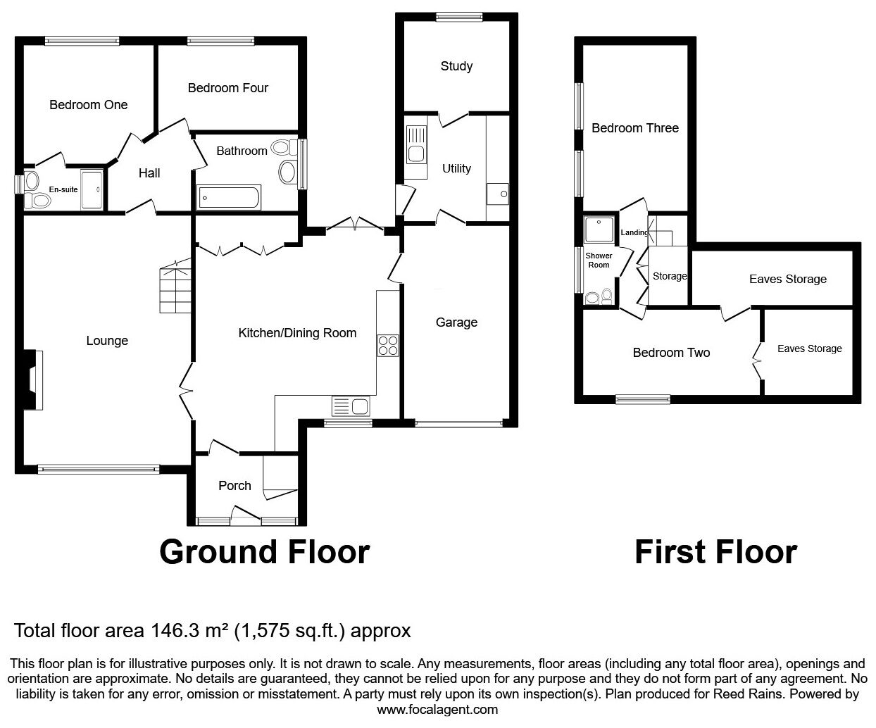 Floorplan of 4 bedroom Detached House for sale, Trinity Road, Eccleshall, Staffordshire, ST21