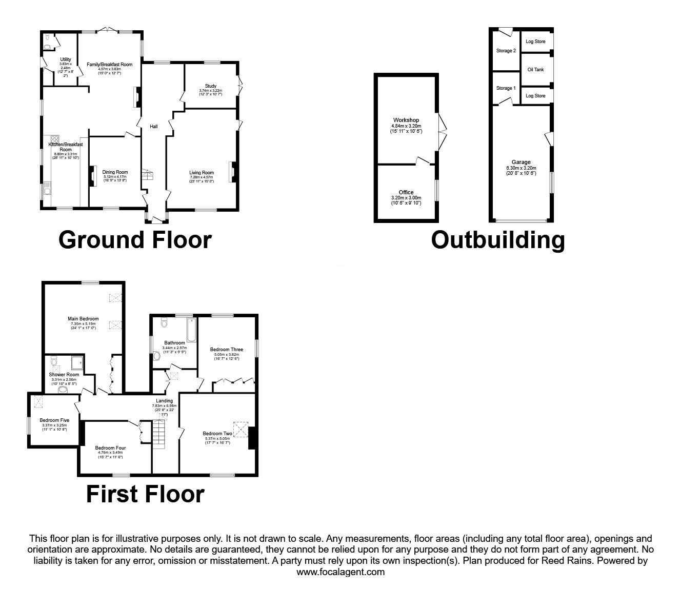 Floorplan of 5 bedroom Detached House for sale, Chebsey, Stafford, Staffordshire, ST21