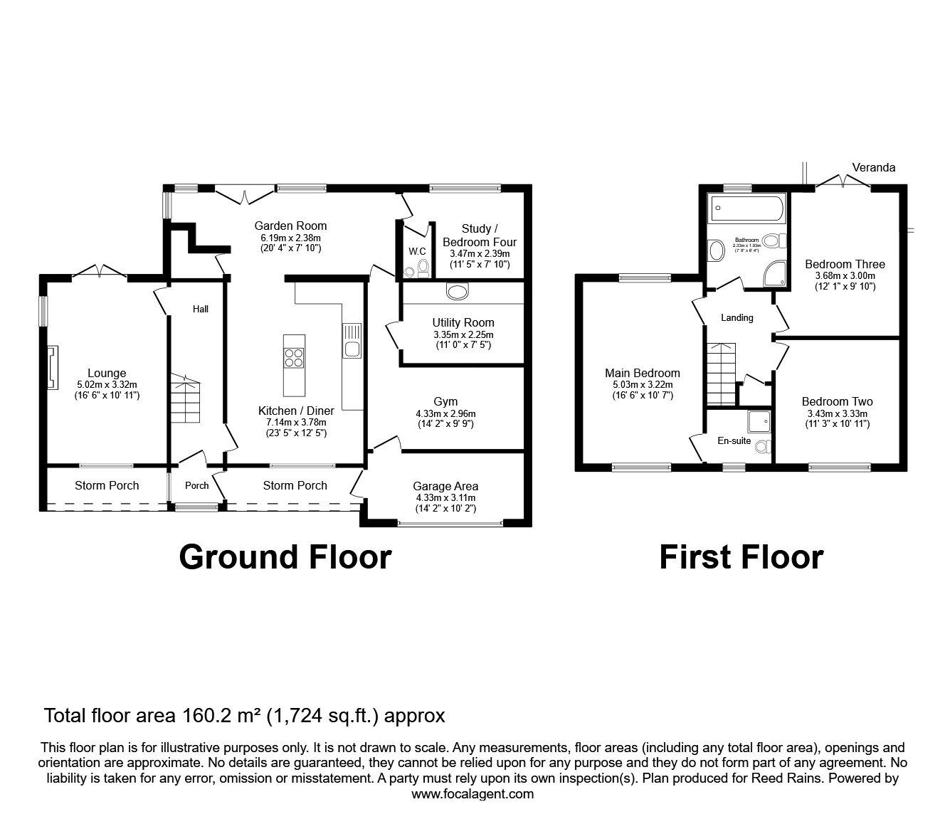 Floorplan of 3 bedroom Detached House for sale, Stone Road, Eccleshall, Staffordshire, ST21