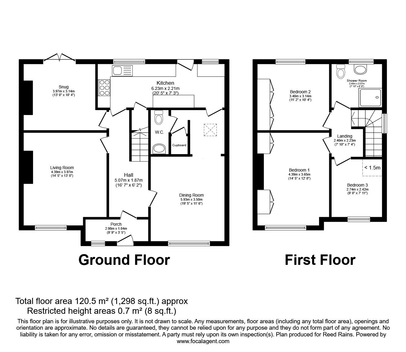 Floorplan of 3 bedroom Semi Detached House for sale, Lichfield Road, Stone, Staffordshire, ST15