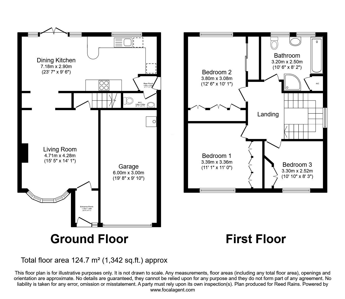 Floorplan of 3 bedroom Detached House for sale, Usulwall Close, Eccleshall, Staffordshire, ST21